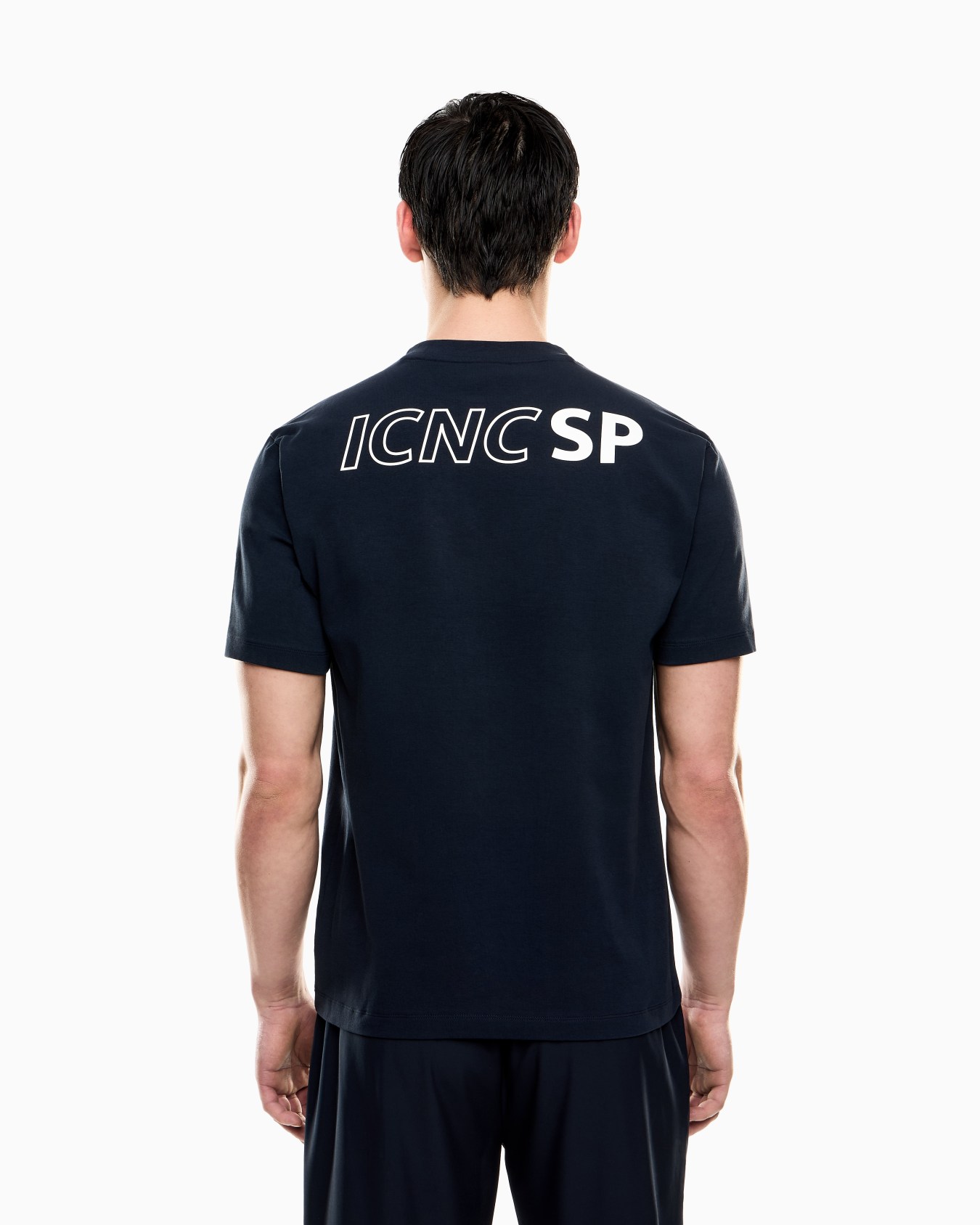 T-shirt ras-du-cou Armani Blue Sport en tissu technique Natural VENTUS7 Diapositive 2