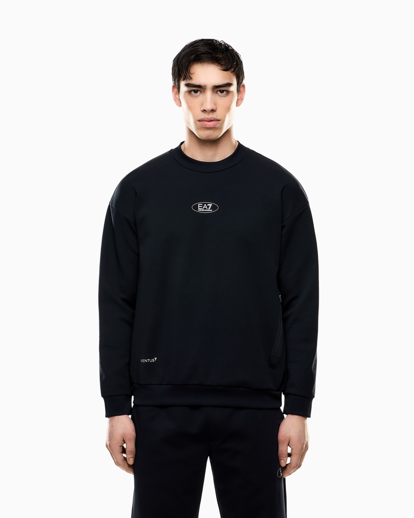 Armani Blue Sport Sweatshirt mit Rundhalsausschnitt aus „Natural VENTUS7“-Funktionsgewebe Folie 3