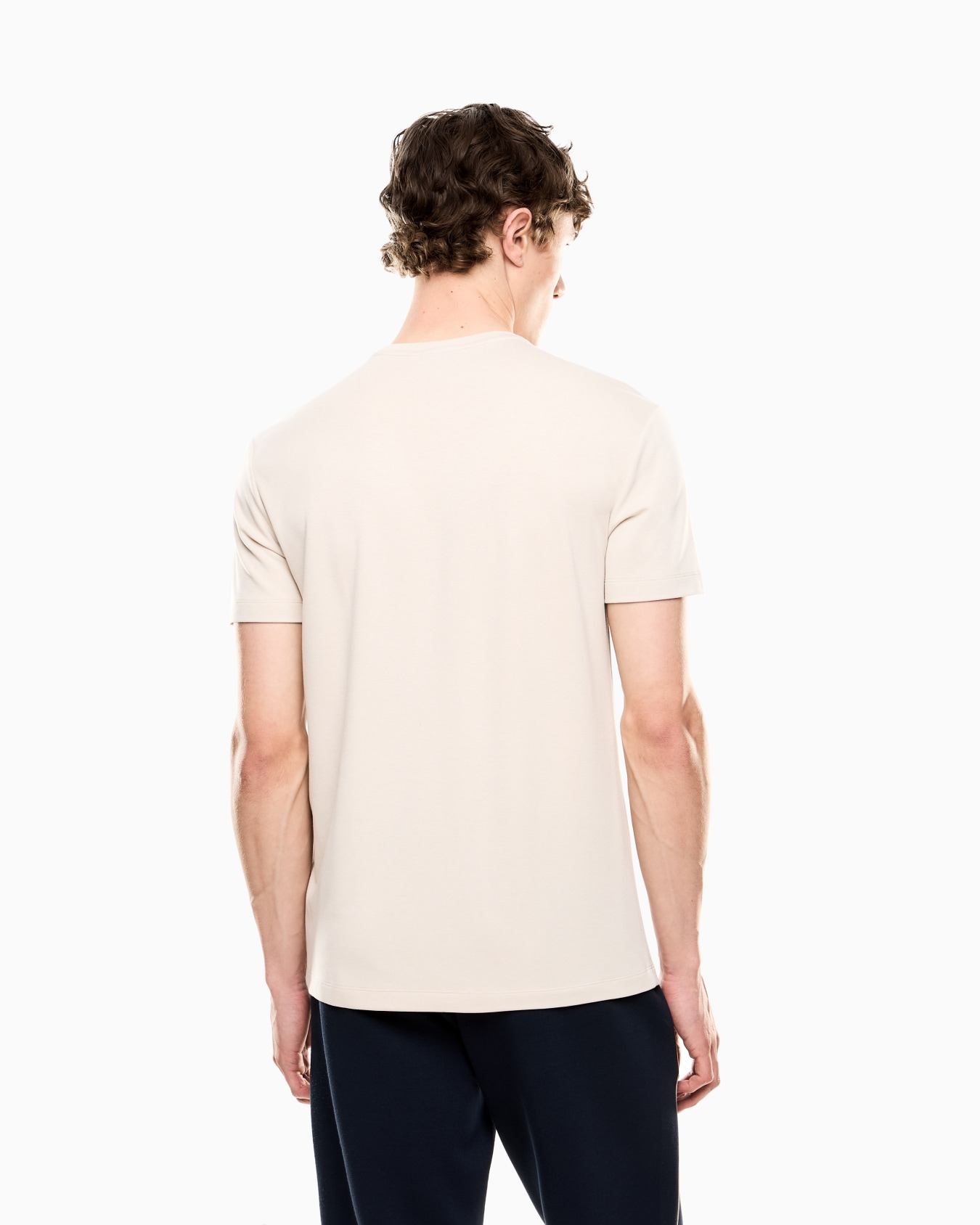 T-shirt girocollo Gold Label in misto viscosa Slide 2