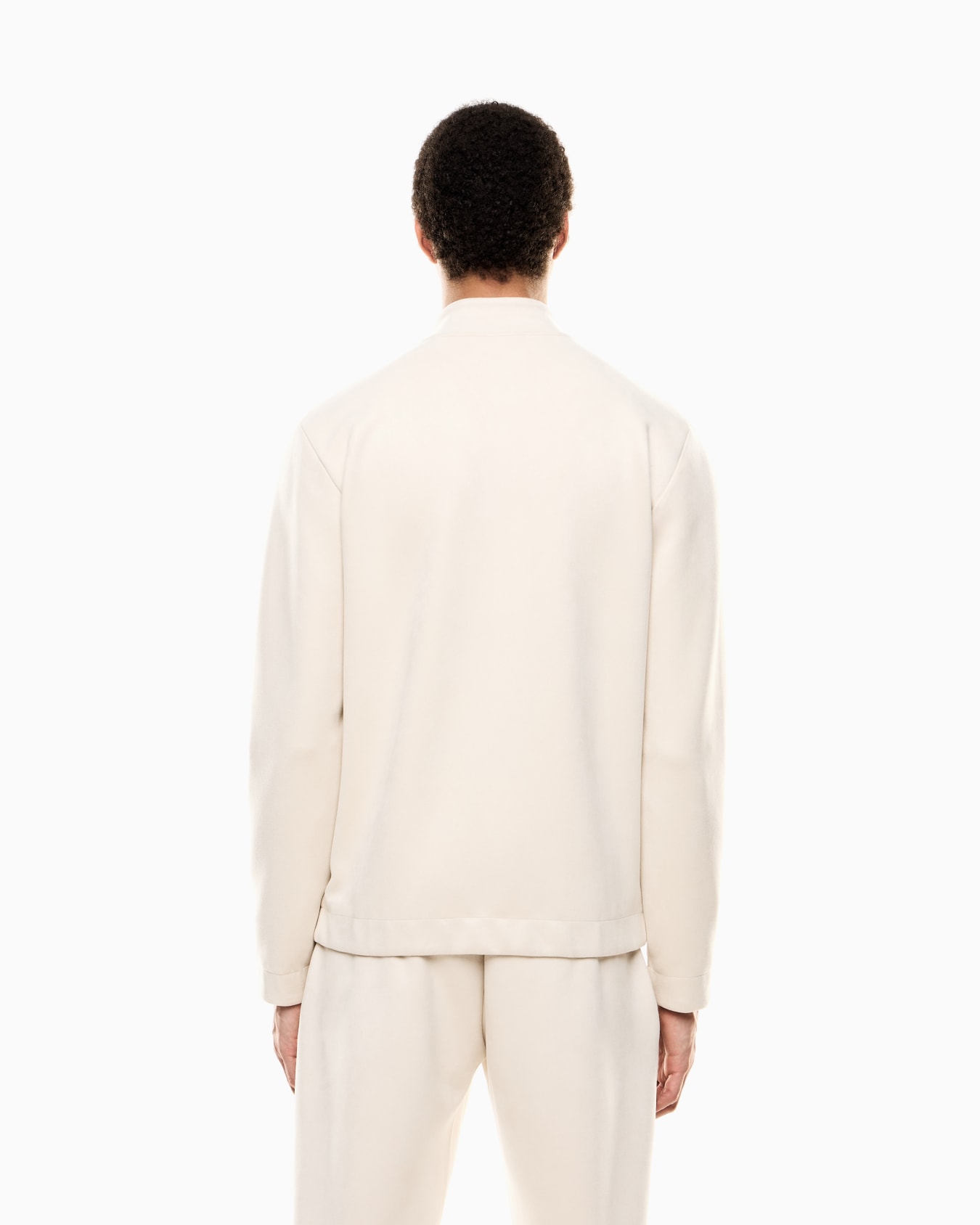 Gold Label Sweatshirt mit Reißverschluss aus Stoff in Veloursleder-Optik Folie 2
