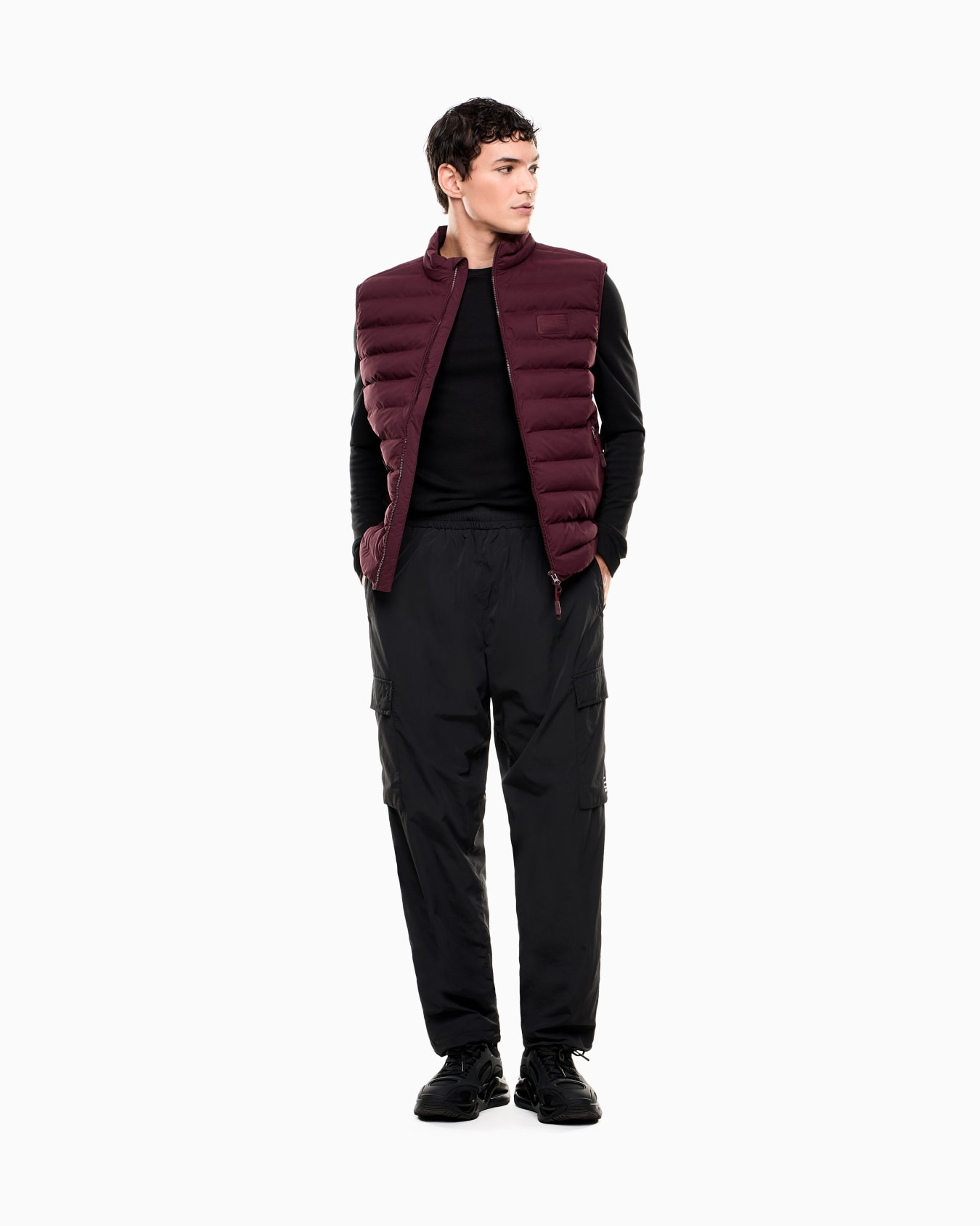 Technical fabric padded gilet Slide 1