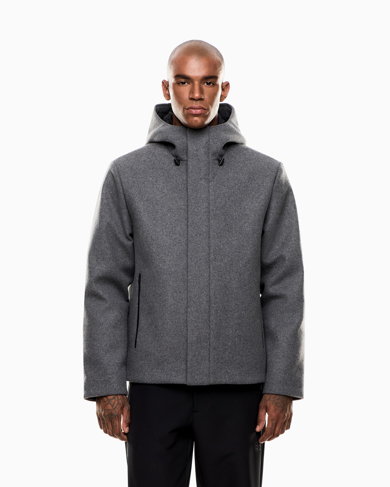 Wool-blend cloth pea coat Slide 3