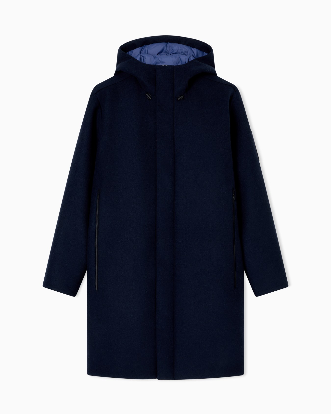 Wool-blend hooded parka Slide 0