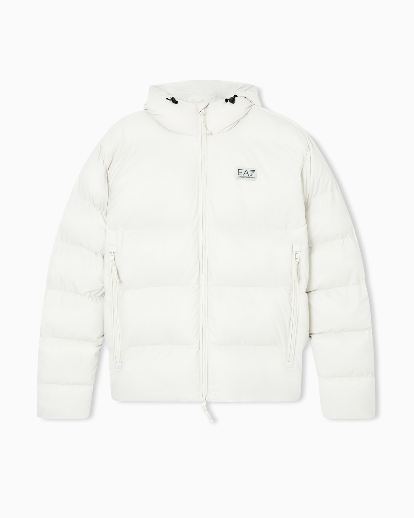 Technical fabric padded jacket with hood Slide 0