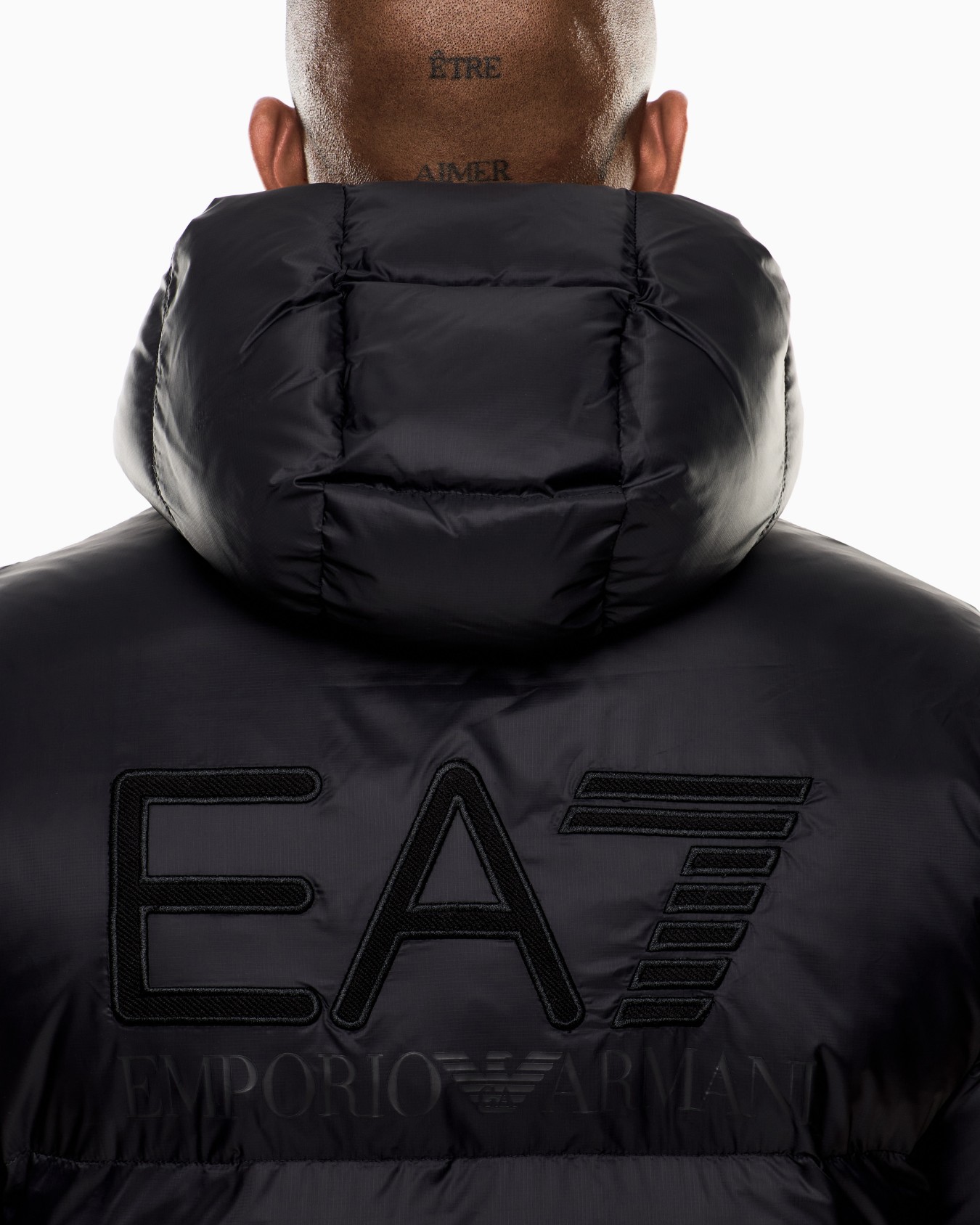 Technical fabric padded jacket with hood Slide 5