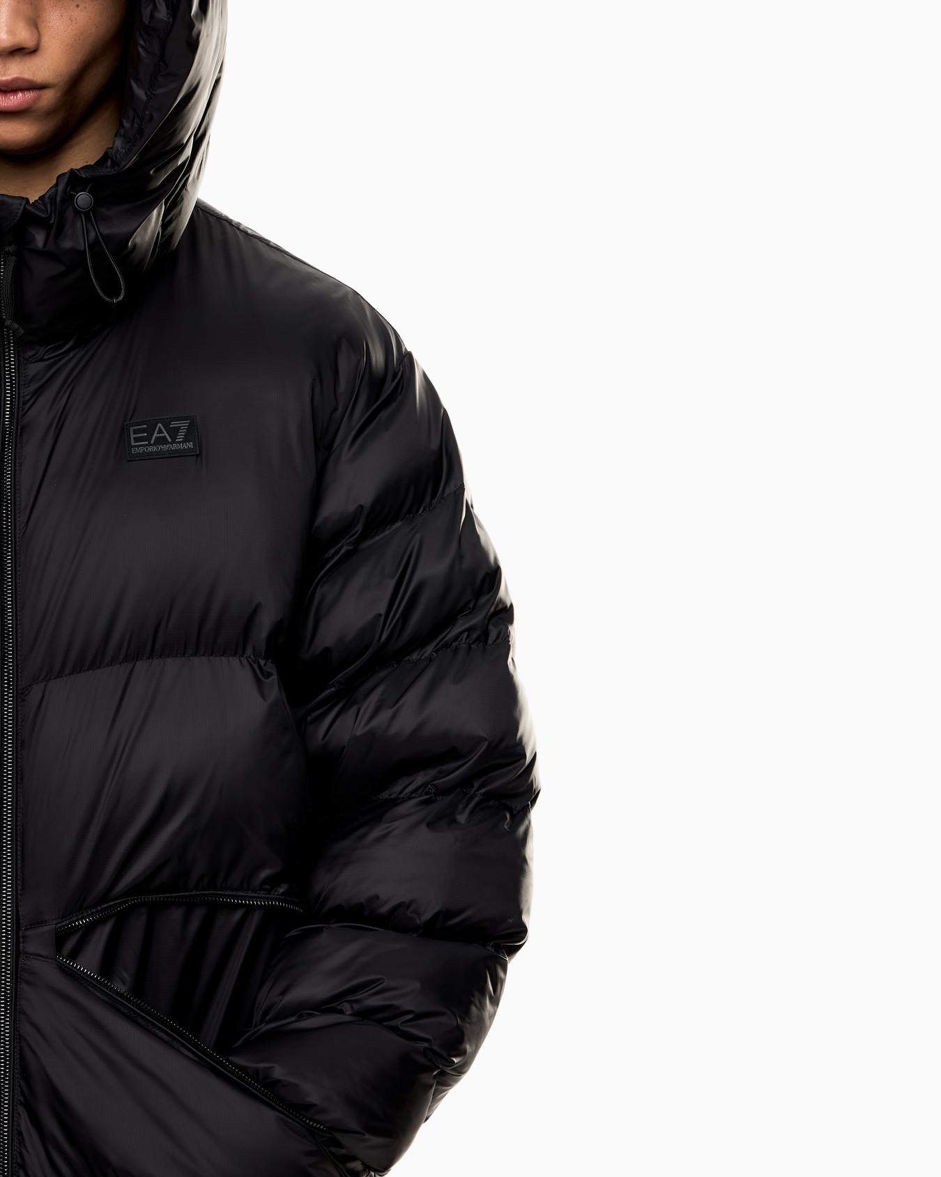 Parka rembourrée à capuche en tissu technique Diapositive 3