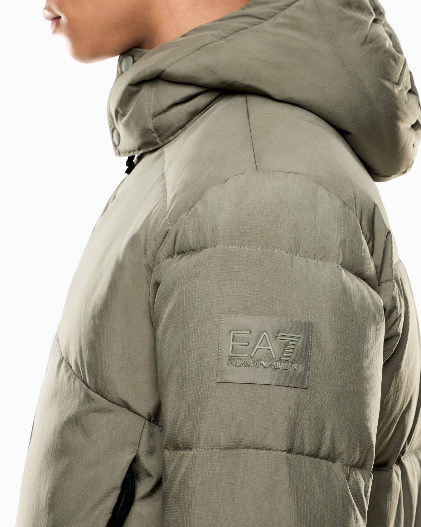 Veste rembourrée à capuche en nylon irisé Diapositive 4