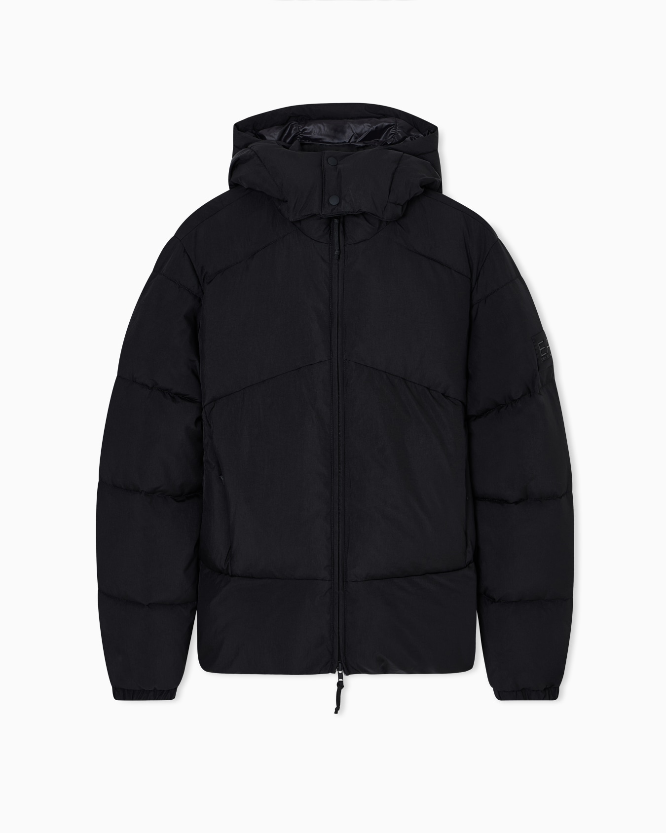 Iridescent nylon padded jacket with hood Slide 0