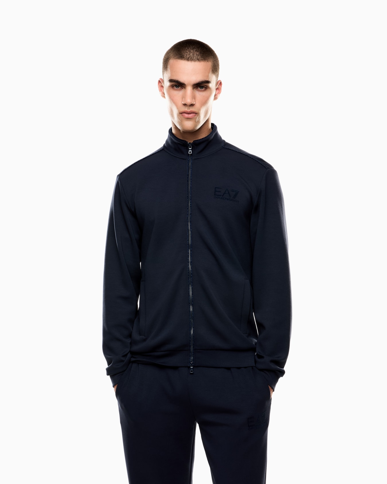 Sweat-shirt Lux Identity en interlock de mélange de modal Diapositive 3