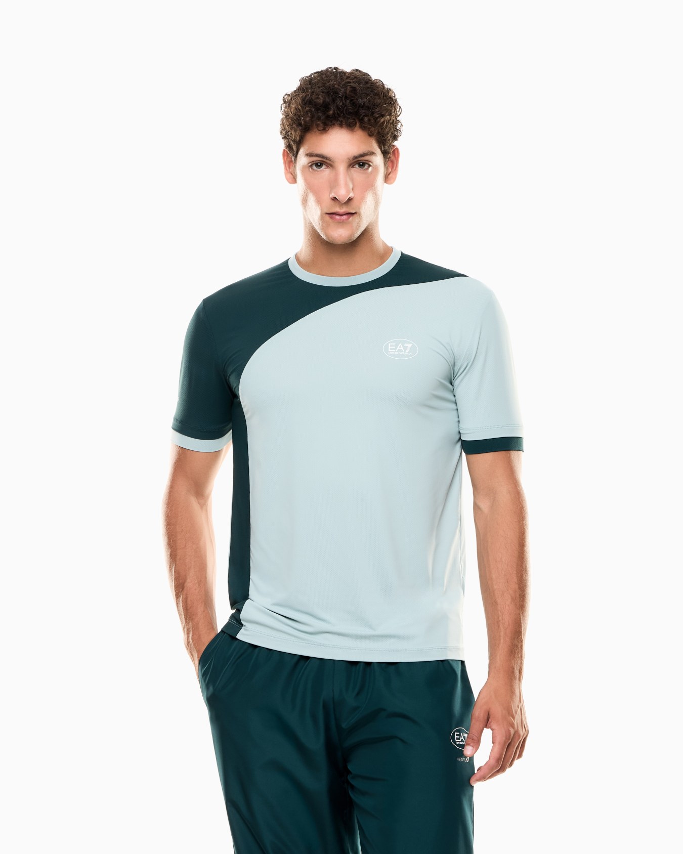 T-shirt girocollo Tennis Pro in tessuto tecnico VENTUS7 Slide 3