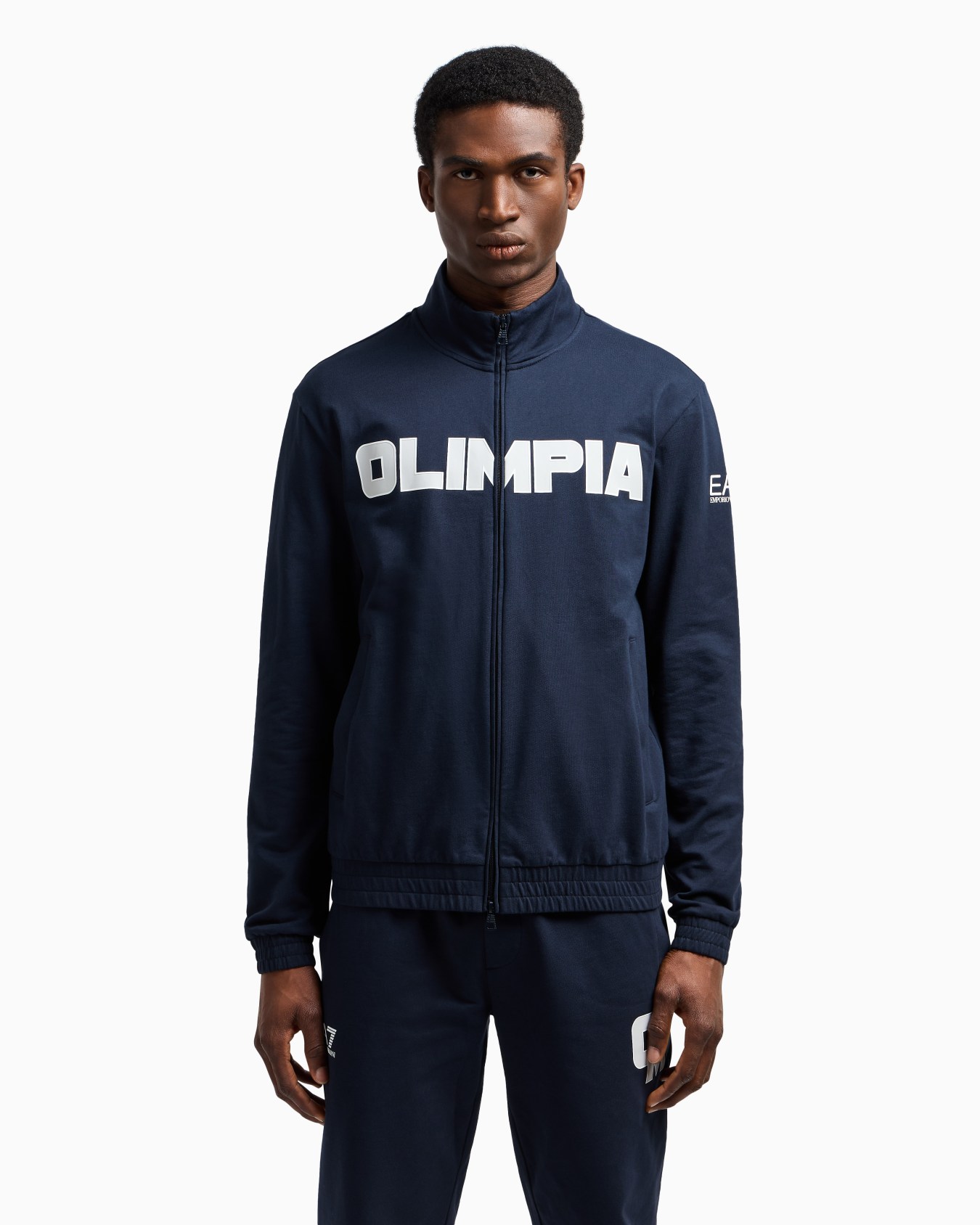 Olimpia Milano Sweat zippé en jersey de coton Diapositive 1