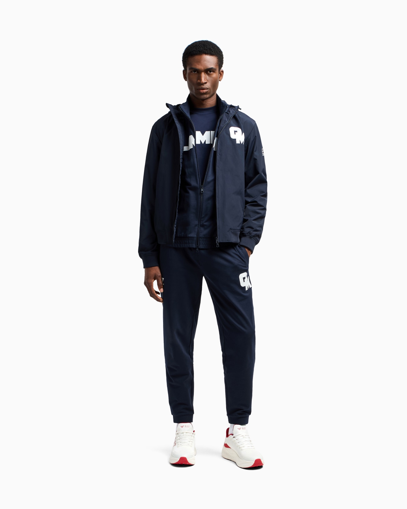Olimpia Milano Sweat zippé en jersey de coton Diapositive 2