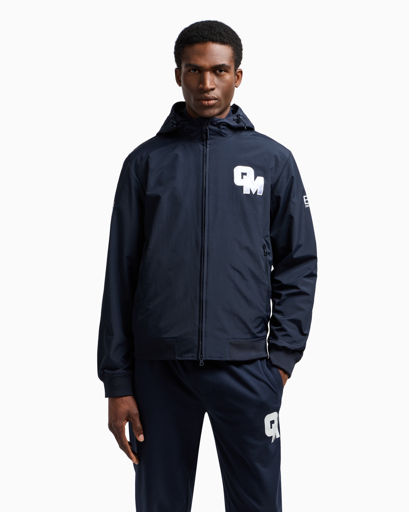 Olimpia Milano Jacket with hood and zip Slide 1