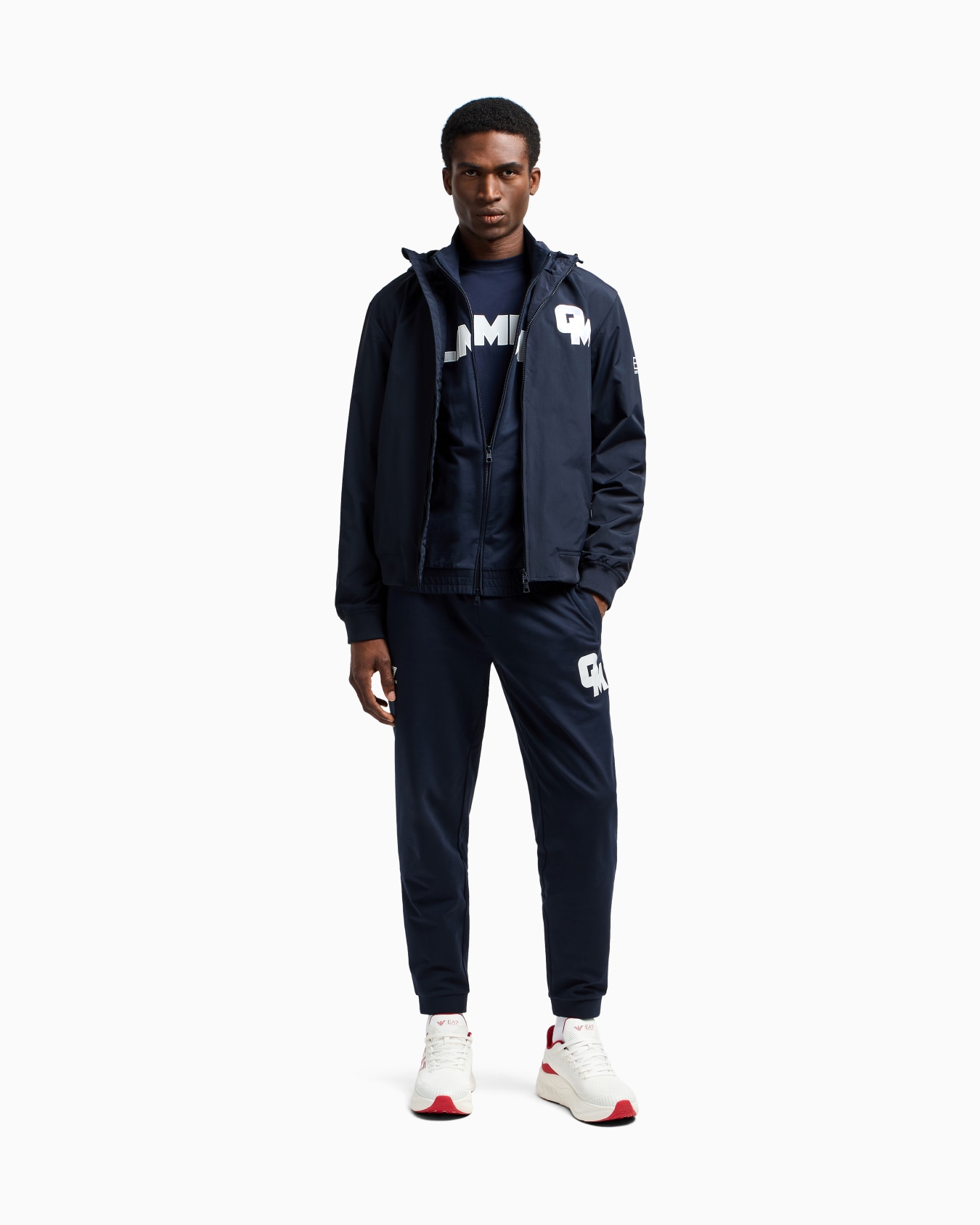 Olimpia Milano Jacket with hood and zip Slide 2