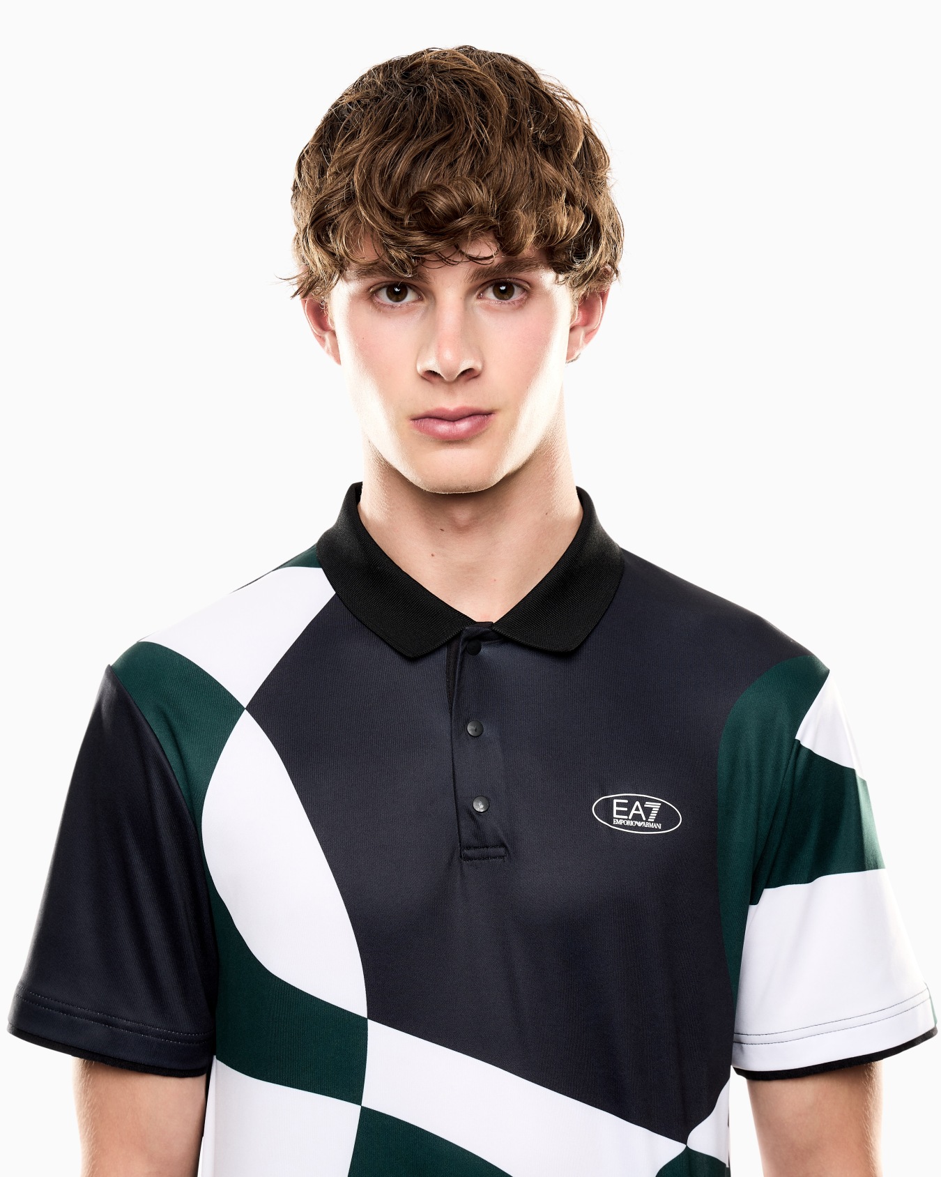 Golf Pro printed polo shirt in VENTUS7 technical fabric Slide 4