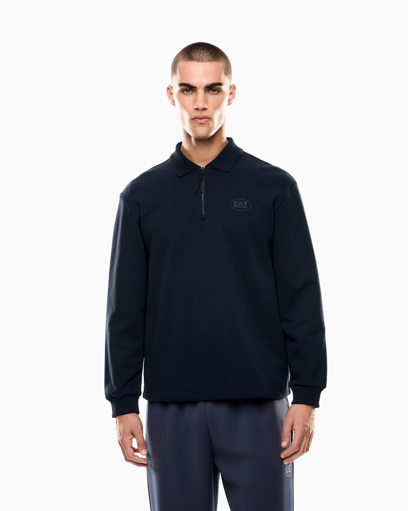 Golf Club long-sleeved pure cotton polo shirt Slide 3
