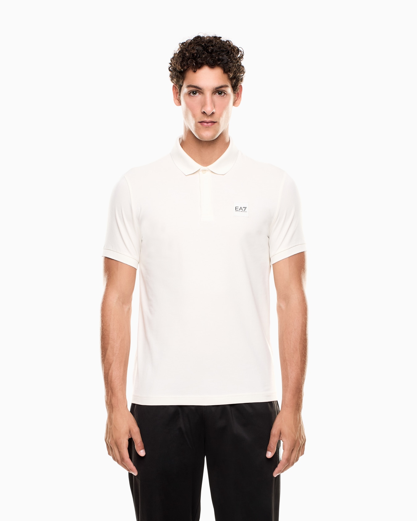 Visibility stretch cotton-jersey polo shirt Slide 3