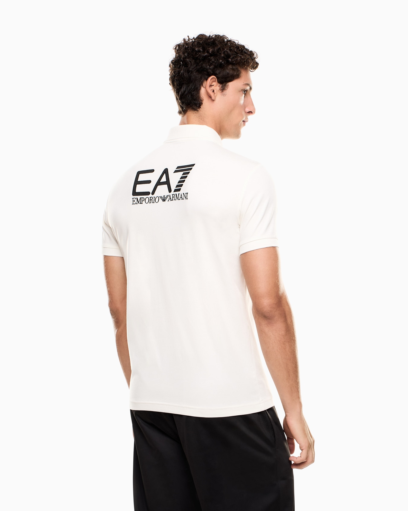 Visibility stretch cotton-jersey polo shirt Slide 2