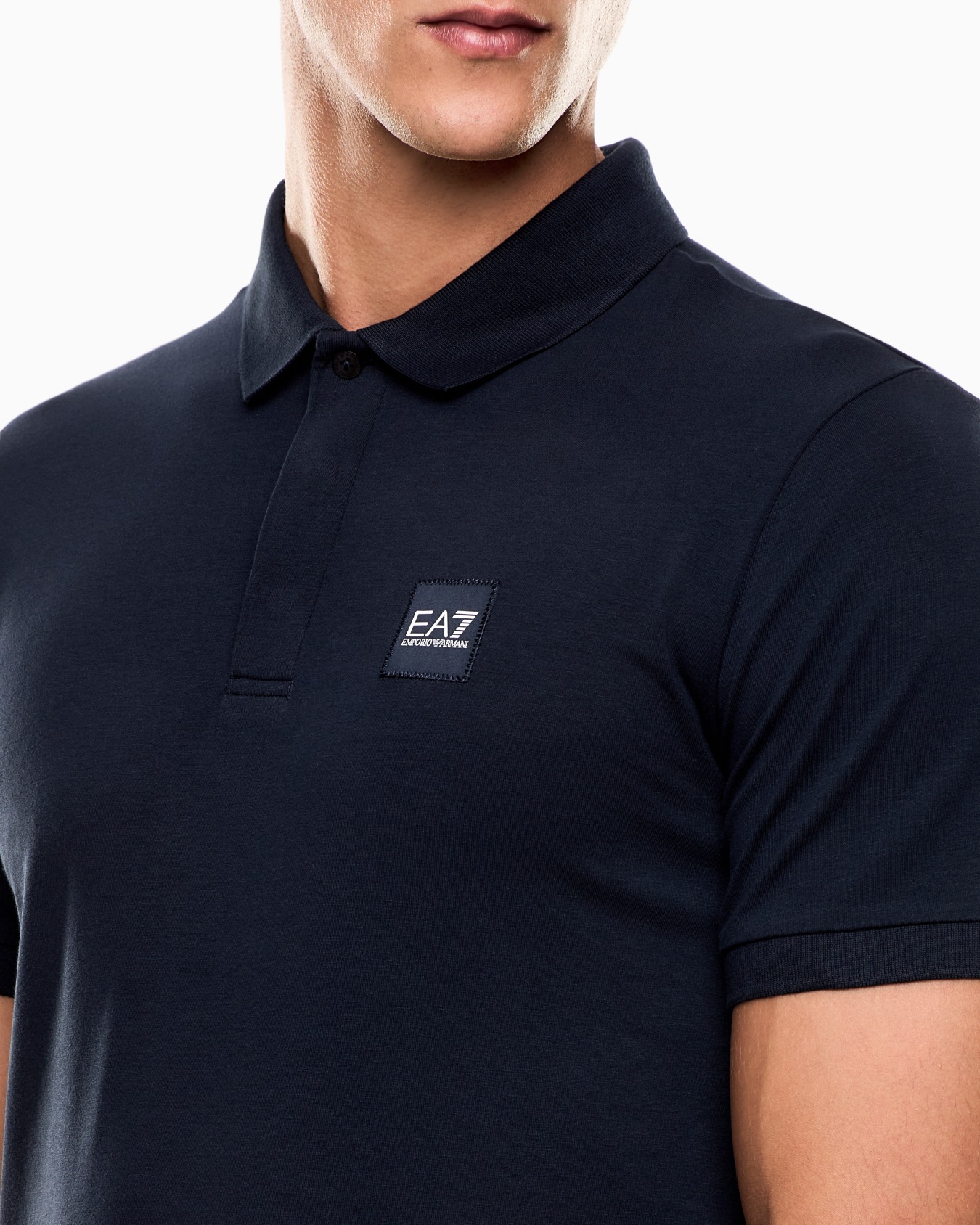 Visibility stretch cotton-jersey polo shirt Slide 4