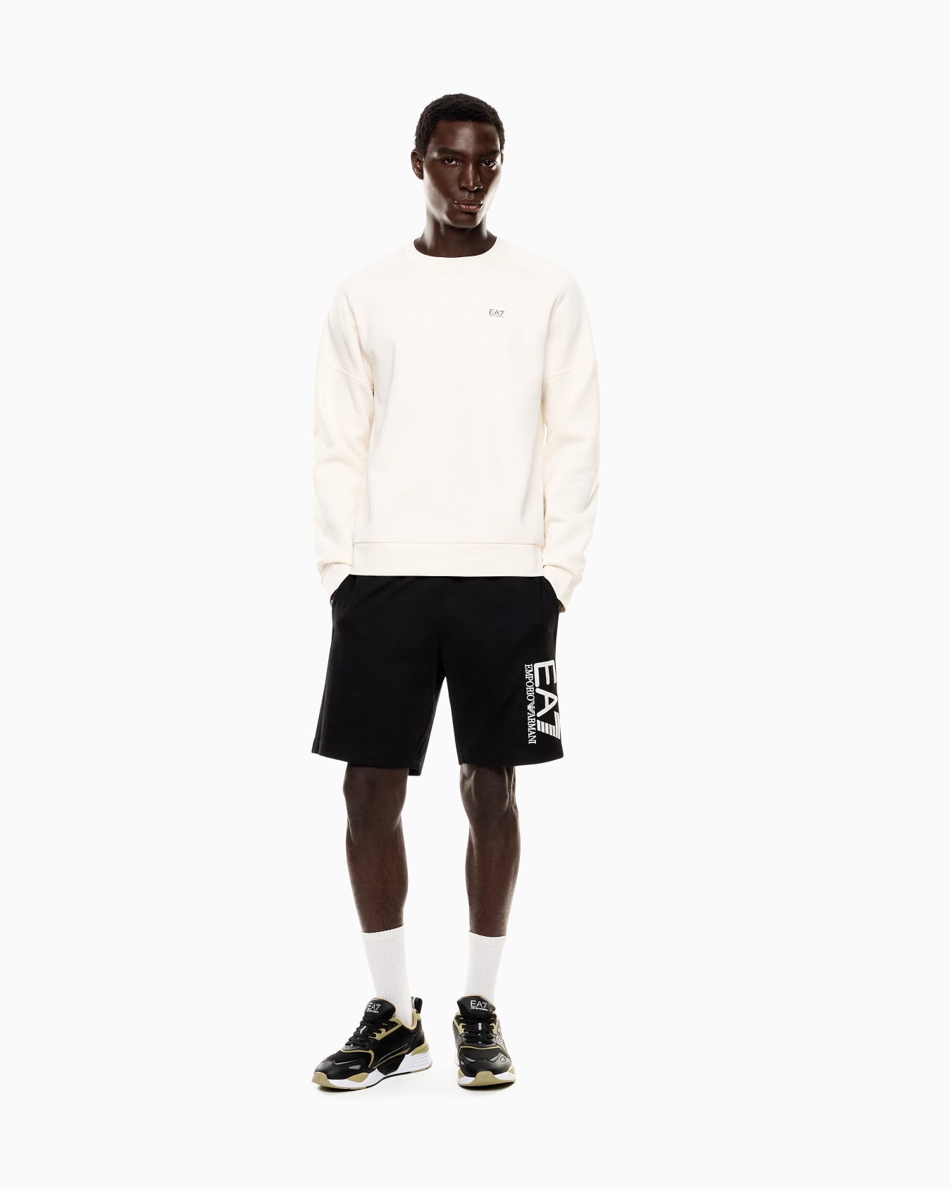Visibility cotton-blend crew-neck sweatshirt Slide 1
