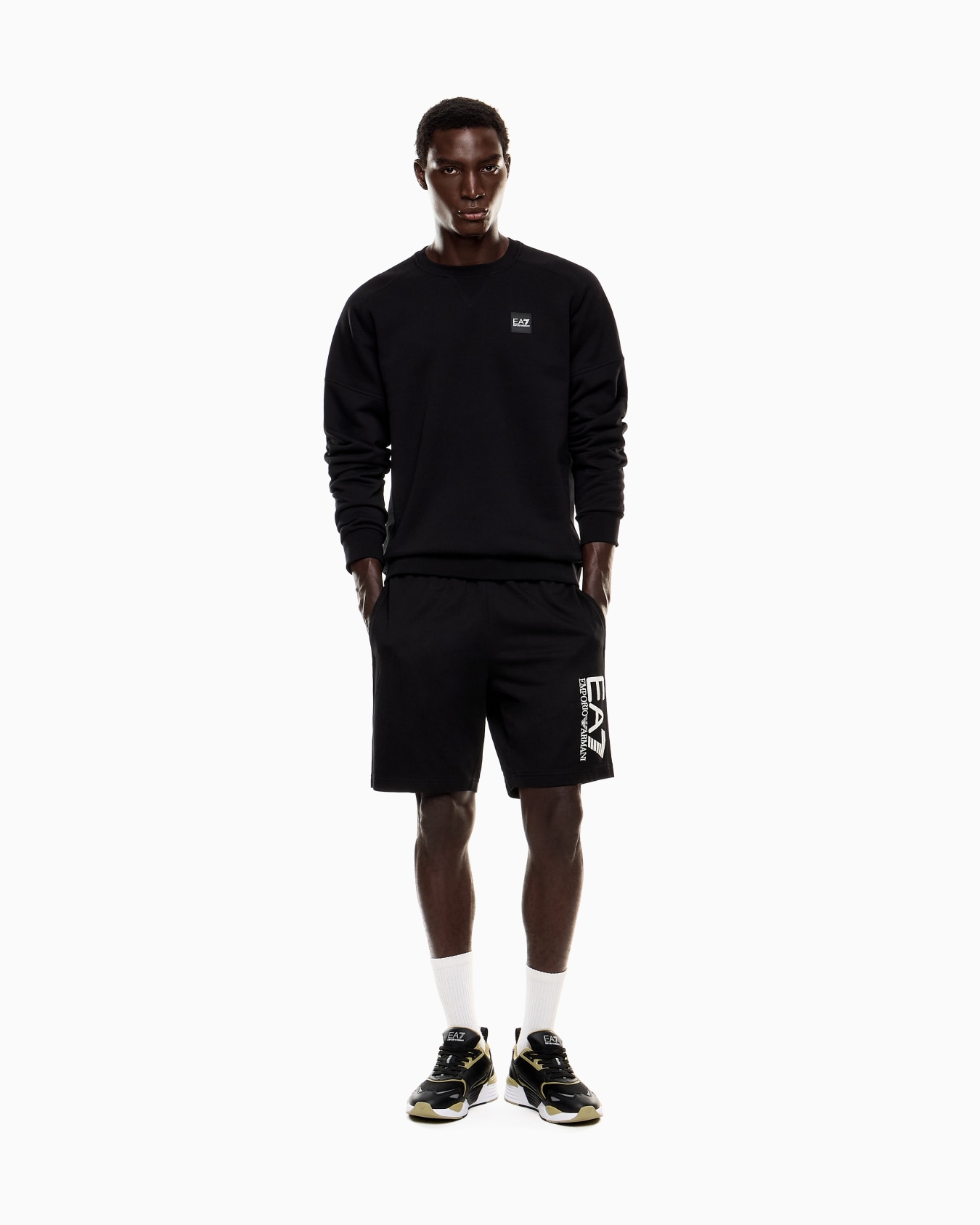 Visibility cotton-blend crew-neck sweatshirt Slide 1