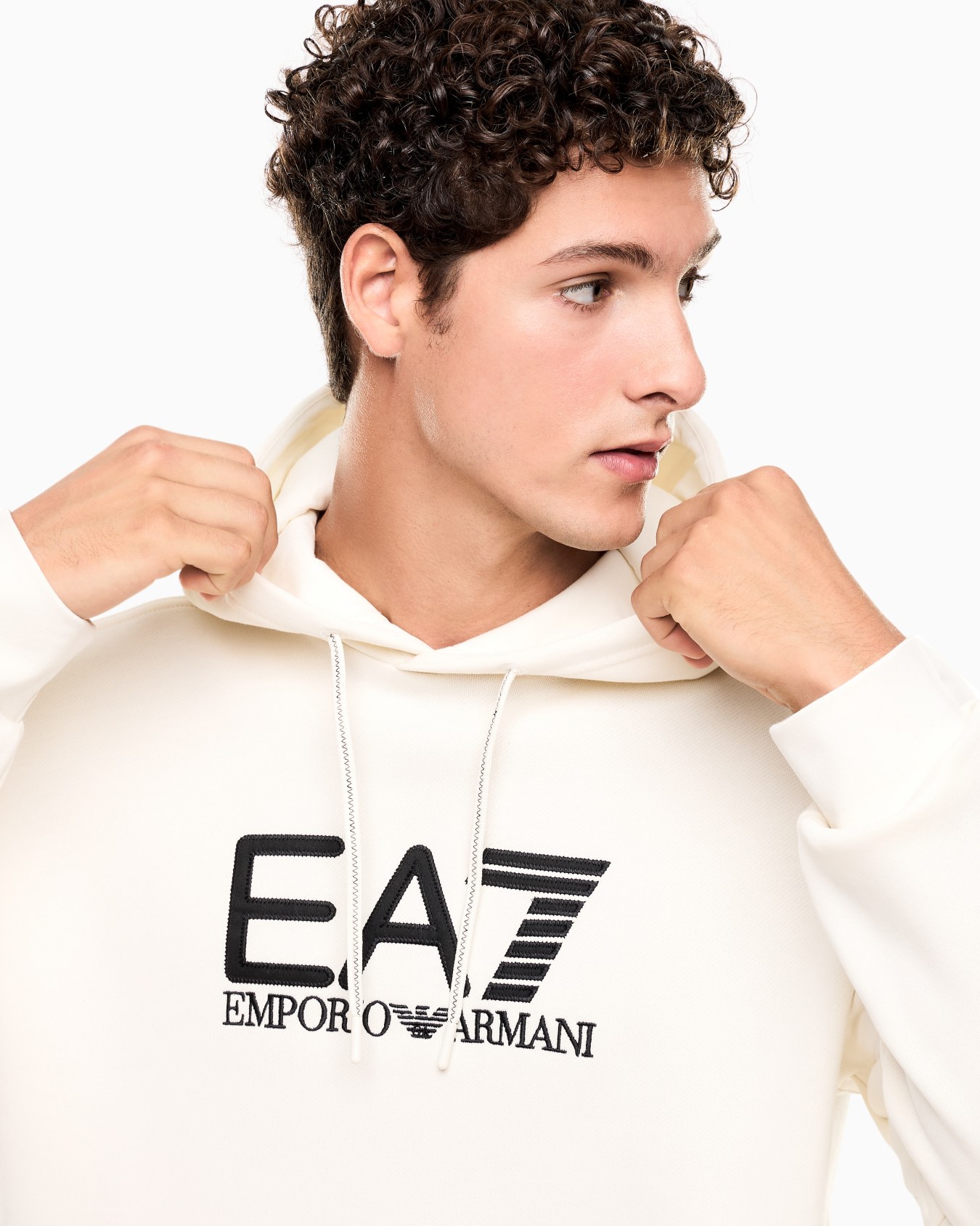 Sweat-shirt à capuche Visibility en mélange de coton Diapositive 4
