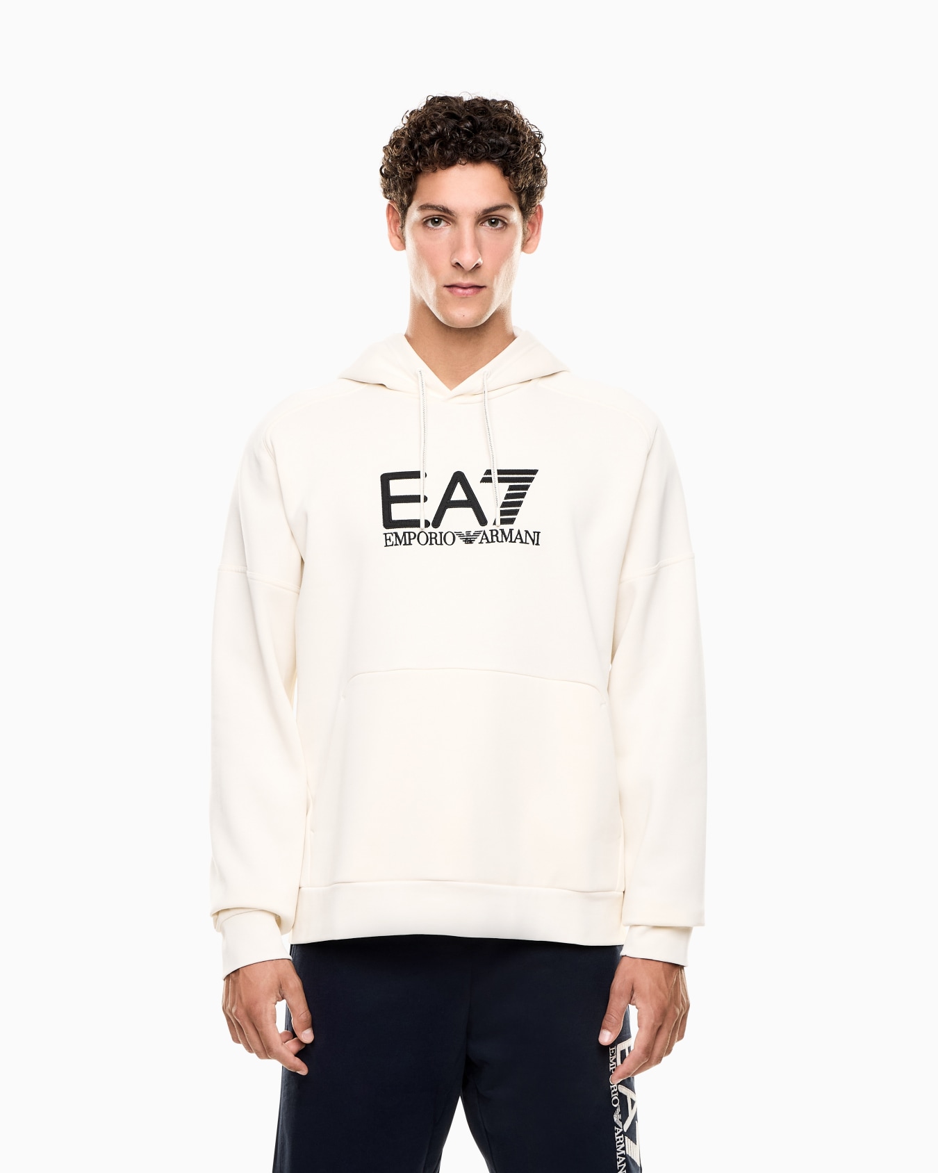 Sweat-shirt à capuche Visibility en mélange de coton Diapositive 3