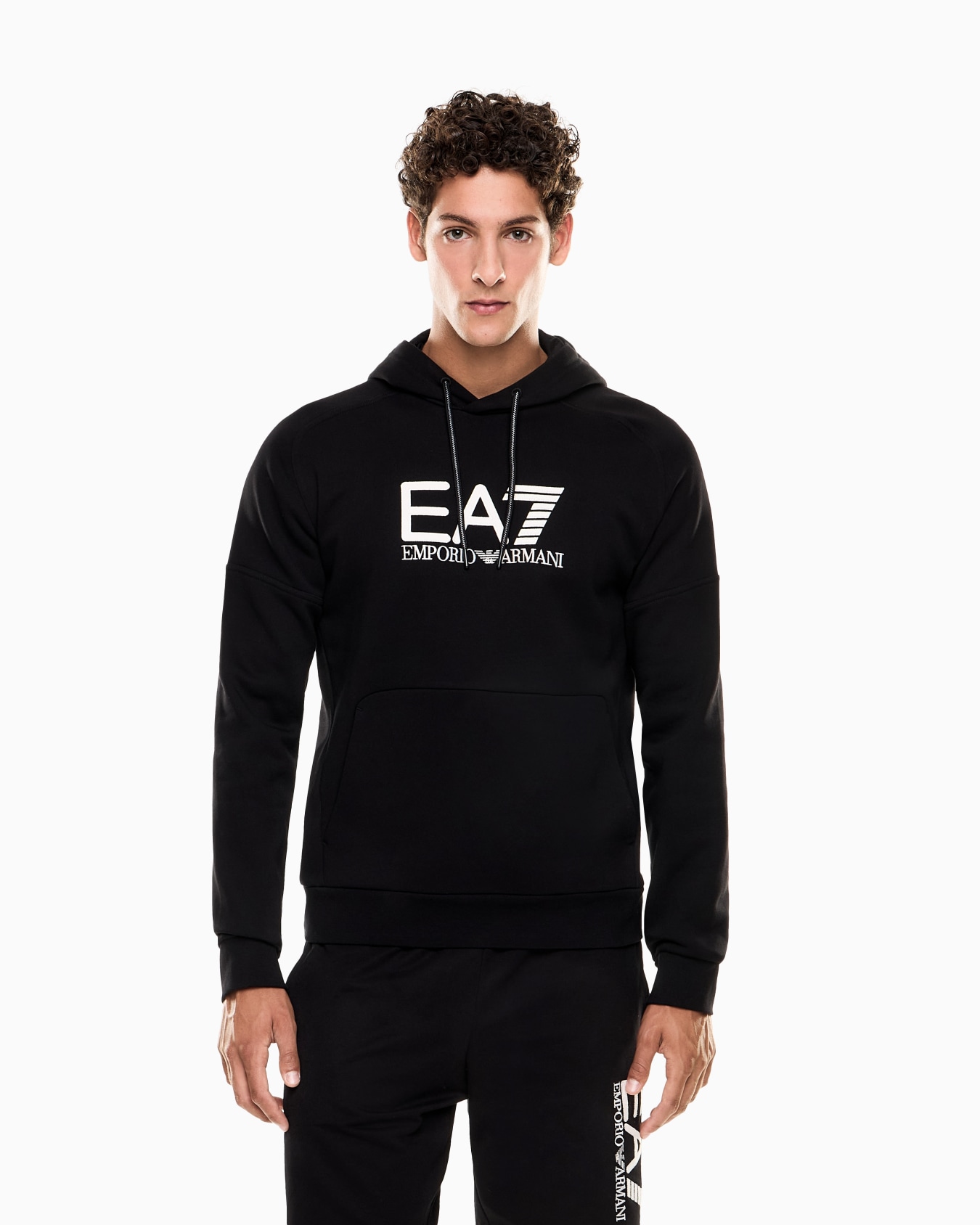 Sweat-shirt à capuche Visibility en mélange de coton Diapositive 3