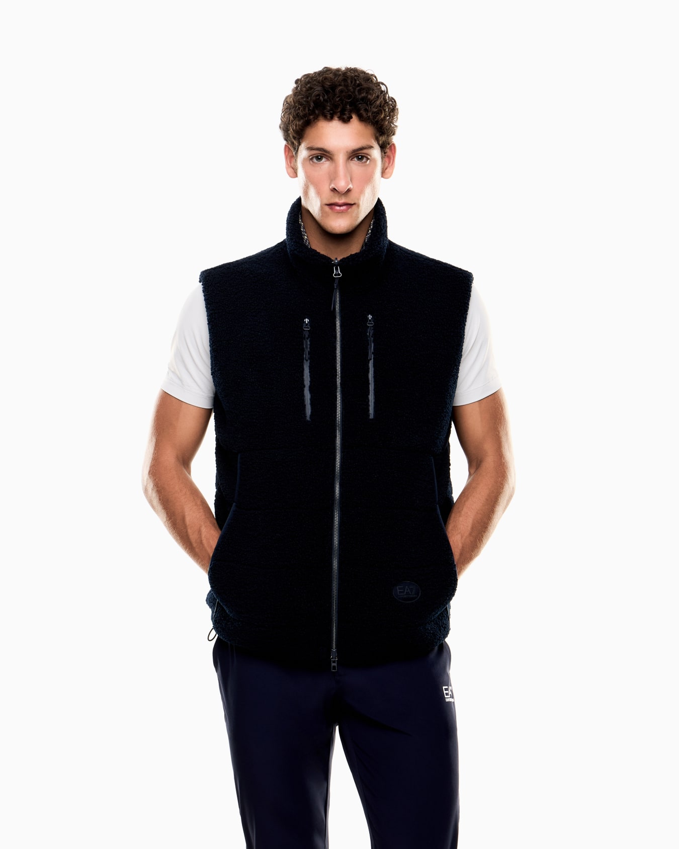 Golf Club reversible gilet in nylon and teddy-effect fabric Slide 3