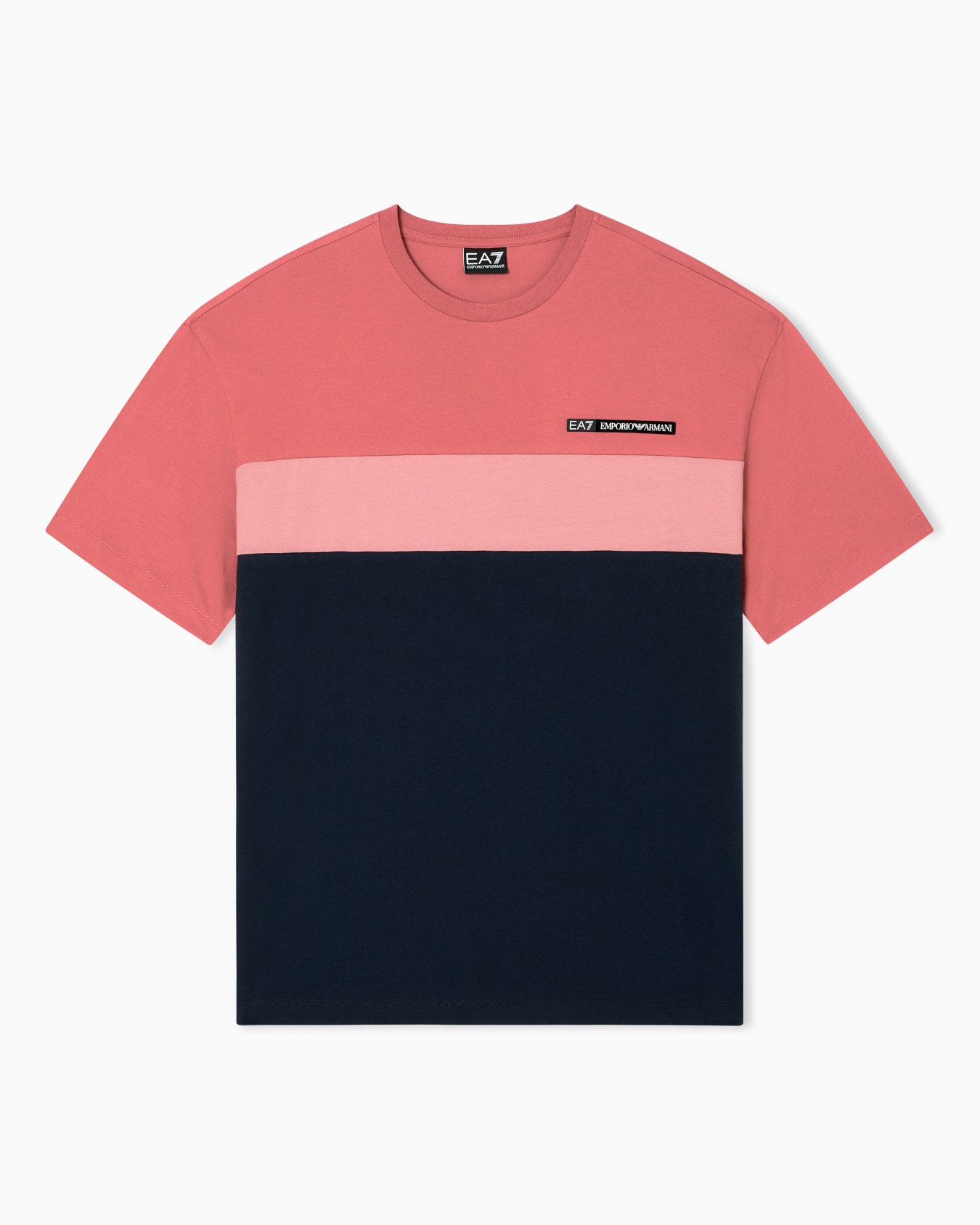 Athletic Colour Block クルーネックTシャツ コットン混紡 スライドする 0