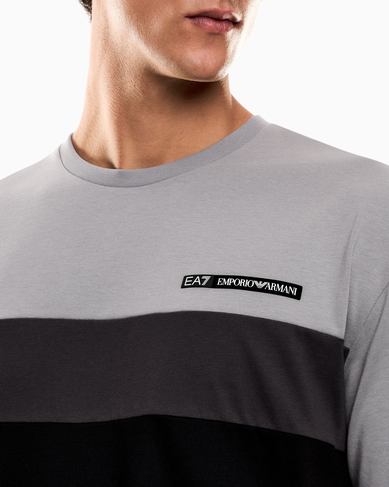 Athletic Colour Block クルーネックTシャツ コットン混紡 スライドする 4