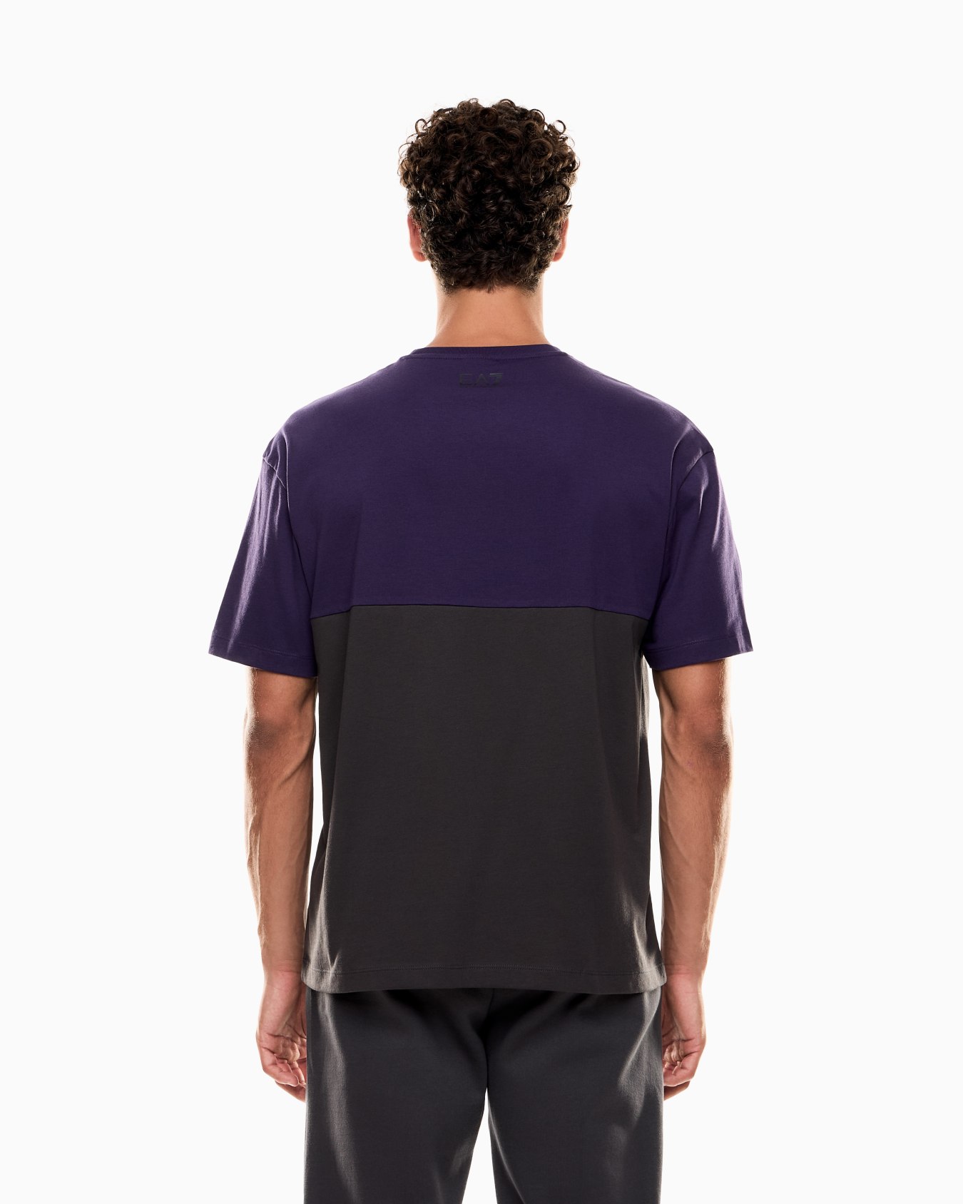 T-shirt ras-du-cou Athletic Colour Block en mélange de coton Diapositive 2
