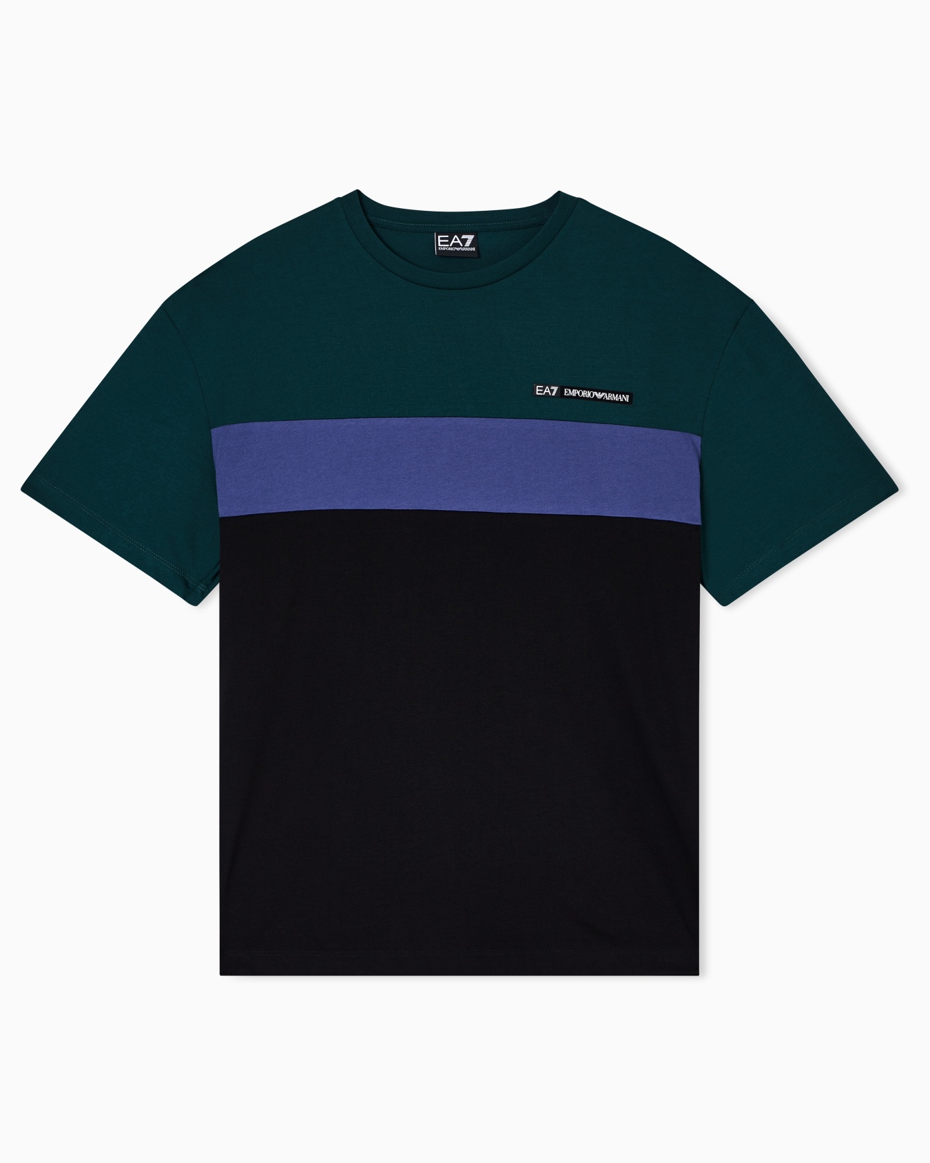 Athletic Colour Block cotton-blend crew-neck T-shirt Slide 0