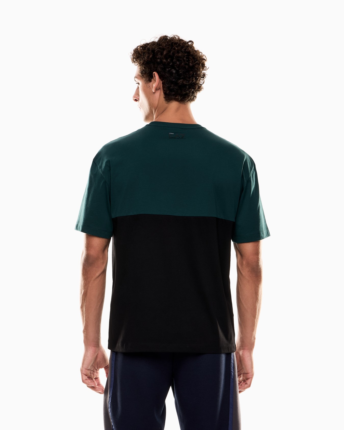 Athletic Colour Block cotton-blend crew-neck T-shirt Slide 2