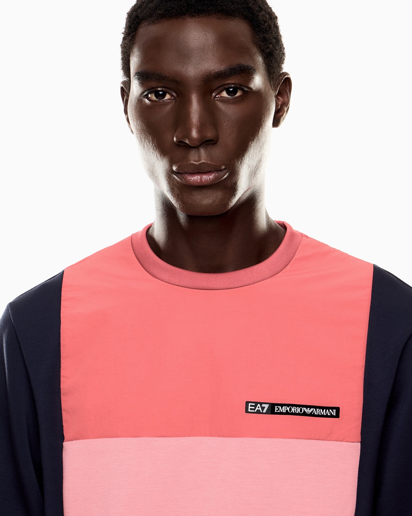 Athletic Colour Block クルーネック スウェットシャツ ストレッチビスコース混紡  スライドする 4
