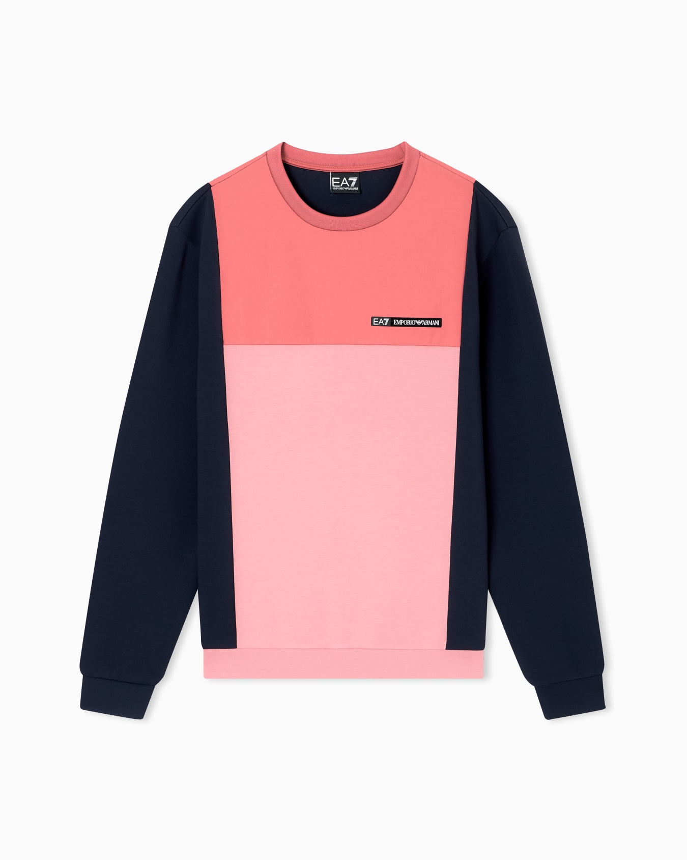 Athletic Colour Block クルーネック スウェットシャツ ストレッチビスコース混紡  スライドする 0
