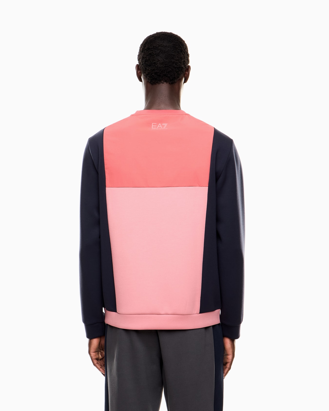 Athletic Colour Block クルーネック スウェットシャツ ストレッチビスコース混紡  スライドする 2
