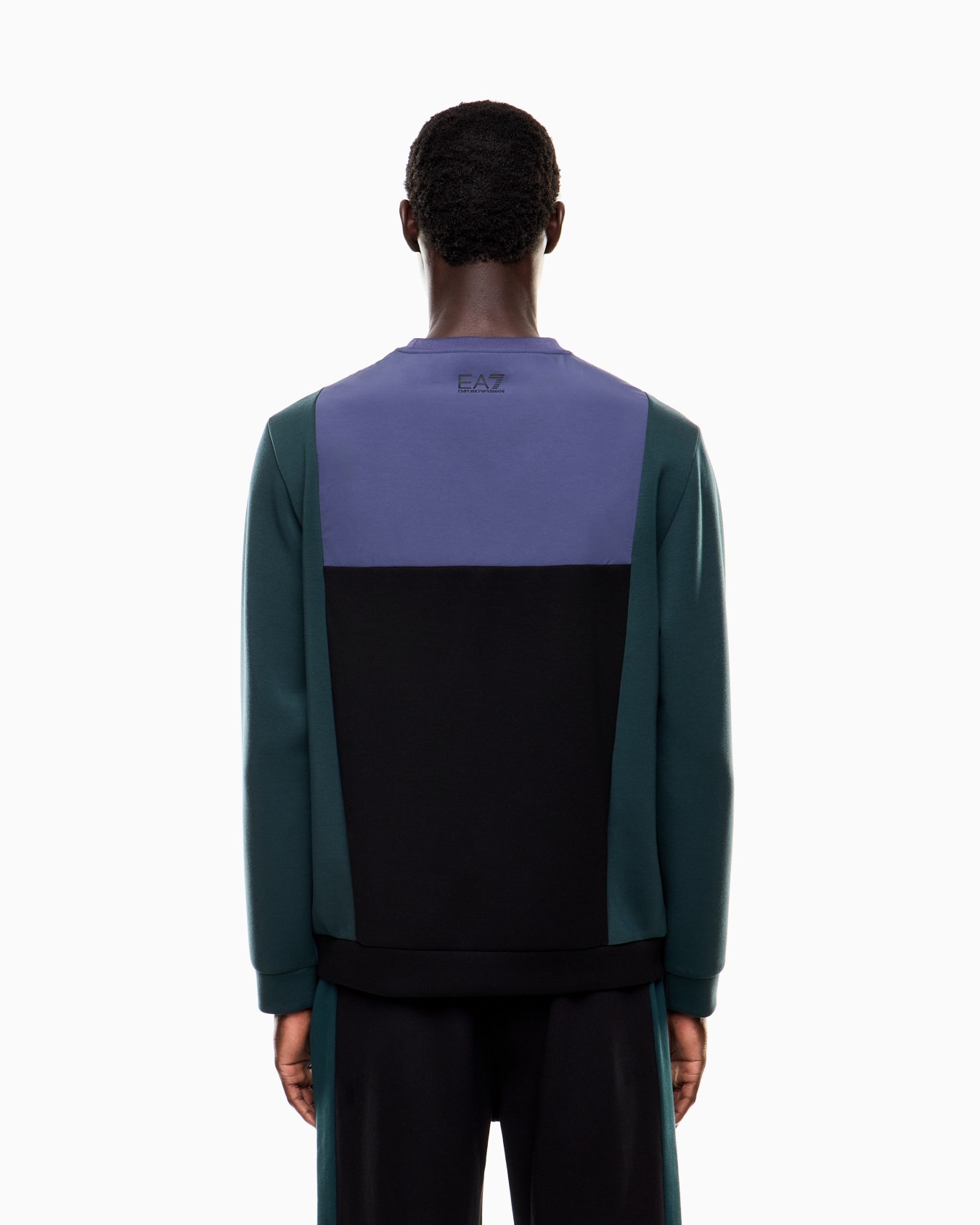 Athletic Colour Block クルーネック スウェットシャツ ストレッチビスコース混紡  スライドする 2