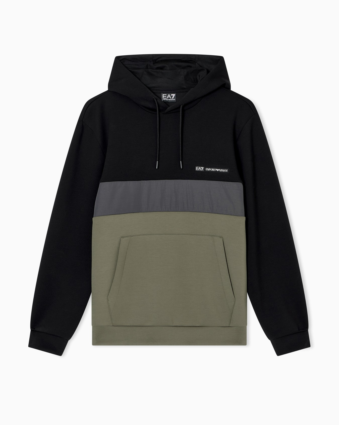 Sudadera con capucha de nailon y mezcla de viscosa Athletic Colour Block Diapositiva 0