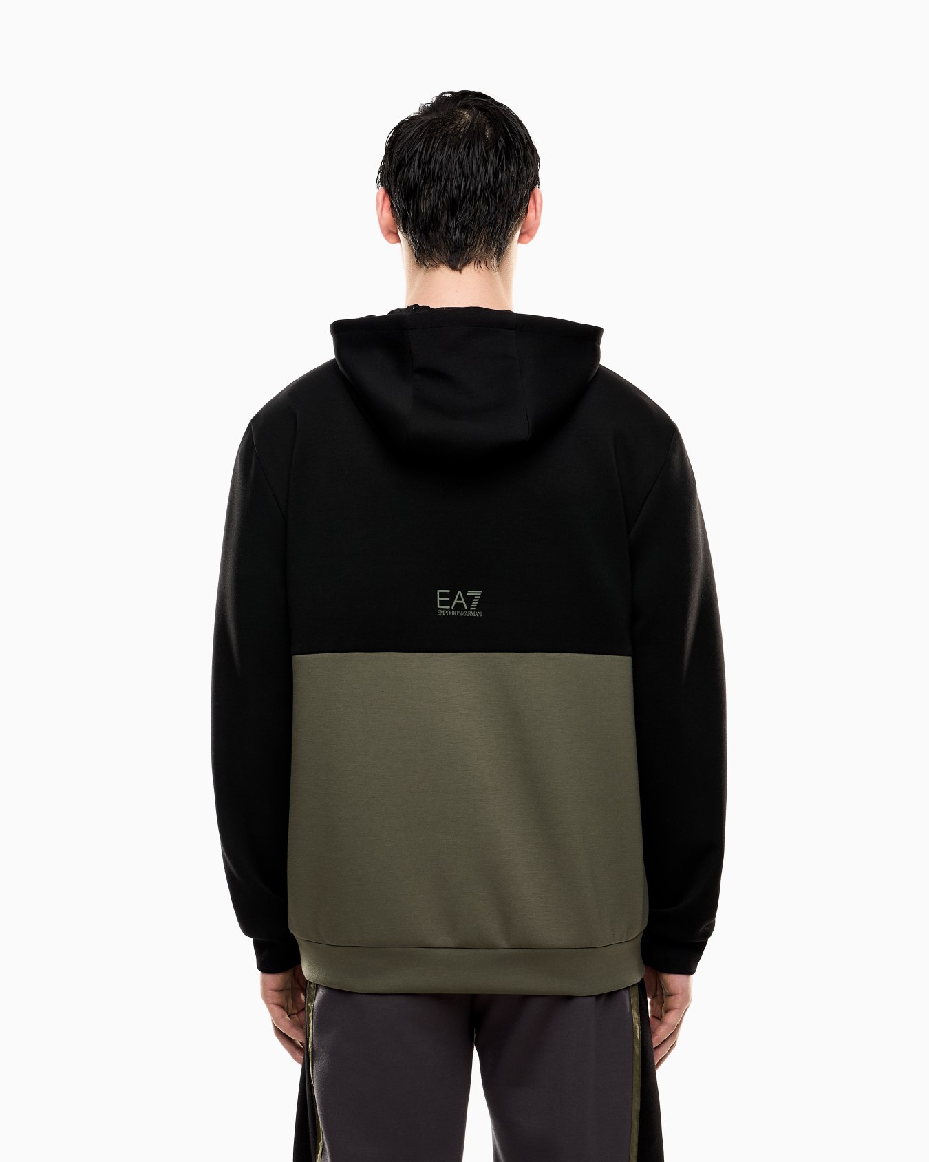 Sudadera con capucha de nailon y mezcla de viscosa Athletic Colour Block Diapositiva 2