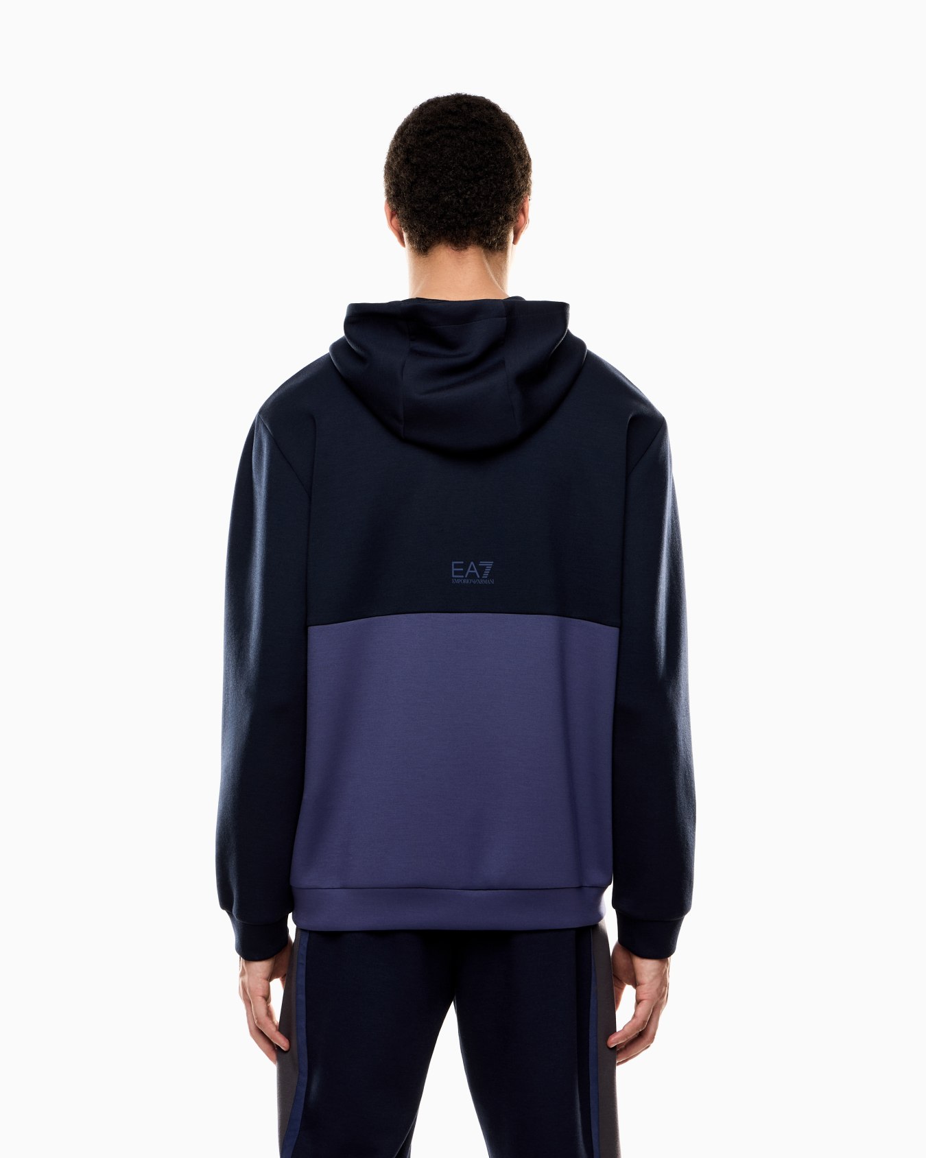 Sudadera con capucha de nailon y mezcla de viscosa Athletic Colour Block Diapositiva 2