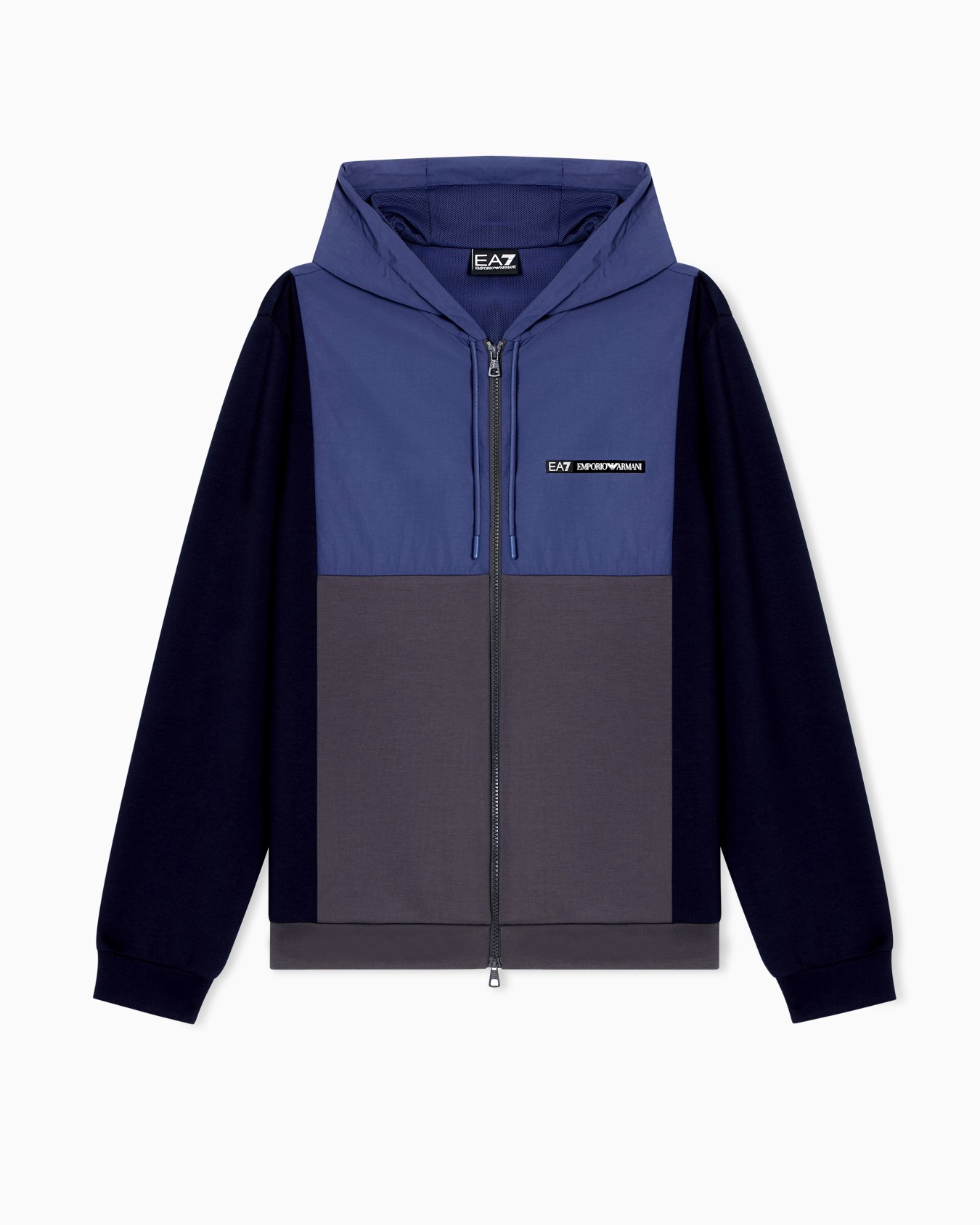 Sudadera con capucha de nailon y mezcla de viscosa Athletic Colour Block Diapositiva 0