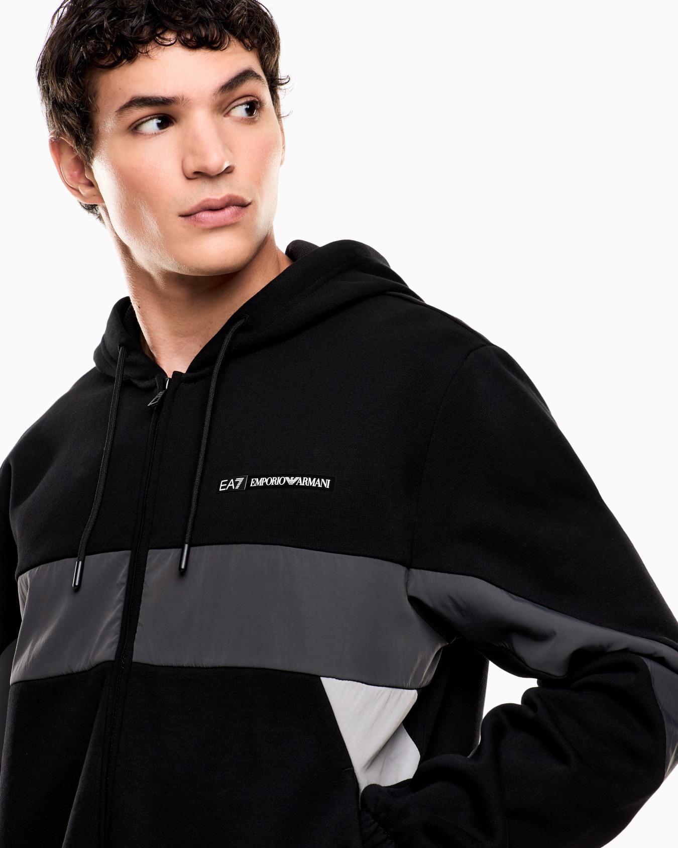Athletic Colour Block cotton-blend tracksuit  Slide 3