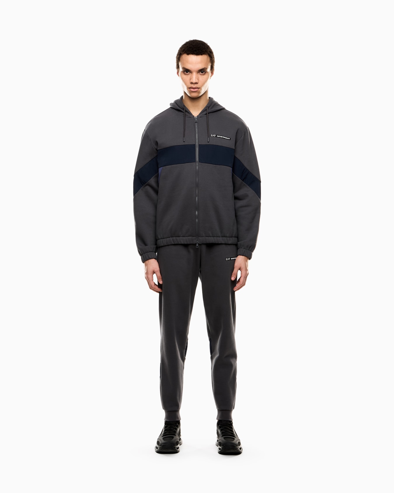 Athletic Colour Block cotton-blend tracksuit  Slide 1