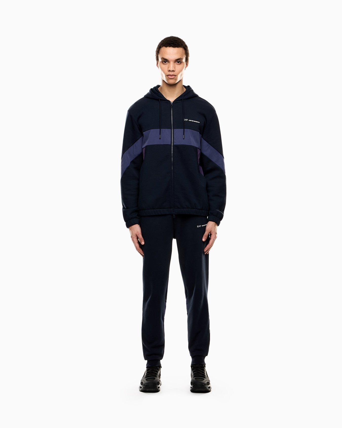 Athletic Colour Block cotton-blend tracksuit  Slide 1