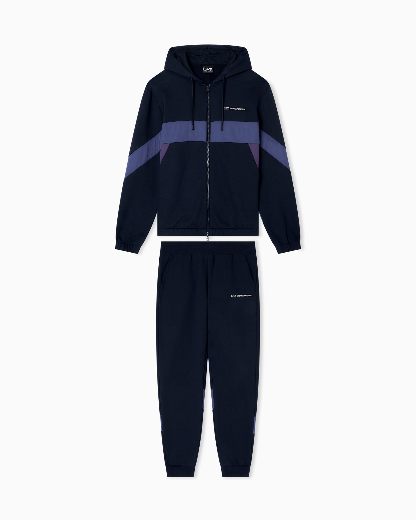 Athletic Colour Block cotton-blend tracksuit  Slide 0