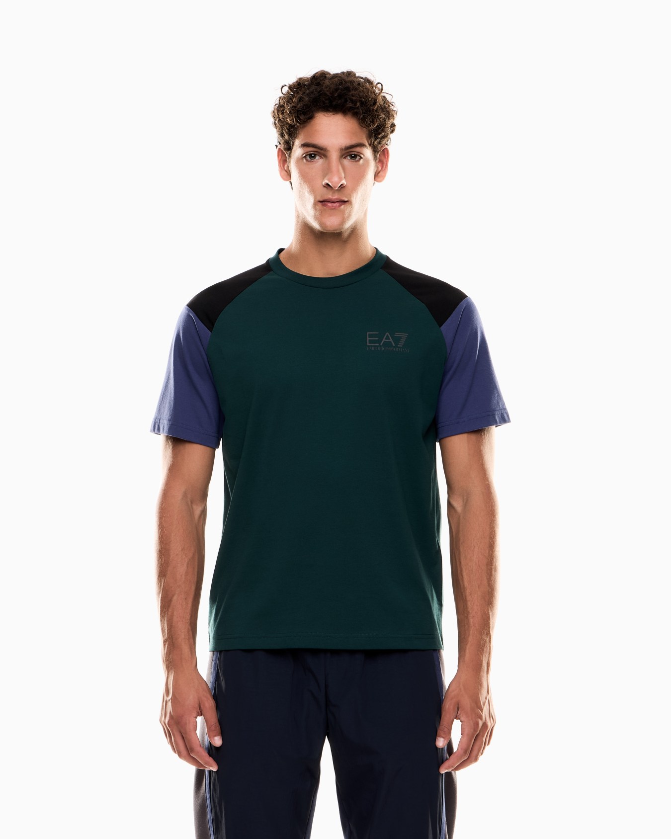 T-shirt girocollo Athletic Colour Block in misto cotone organico ASV Slide 3