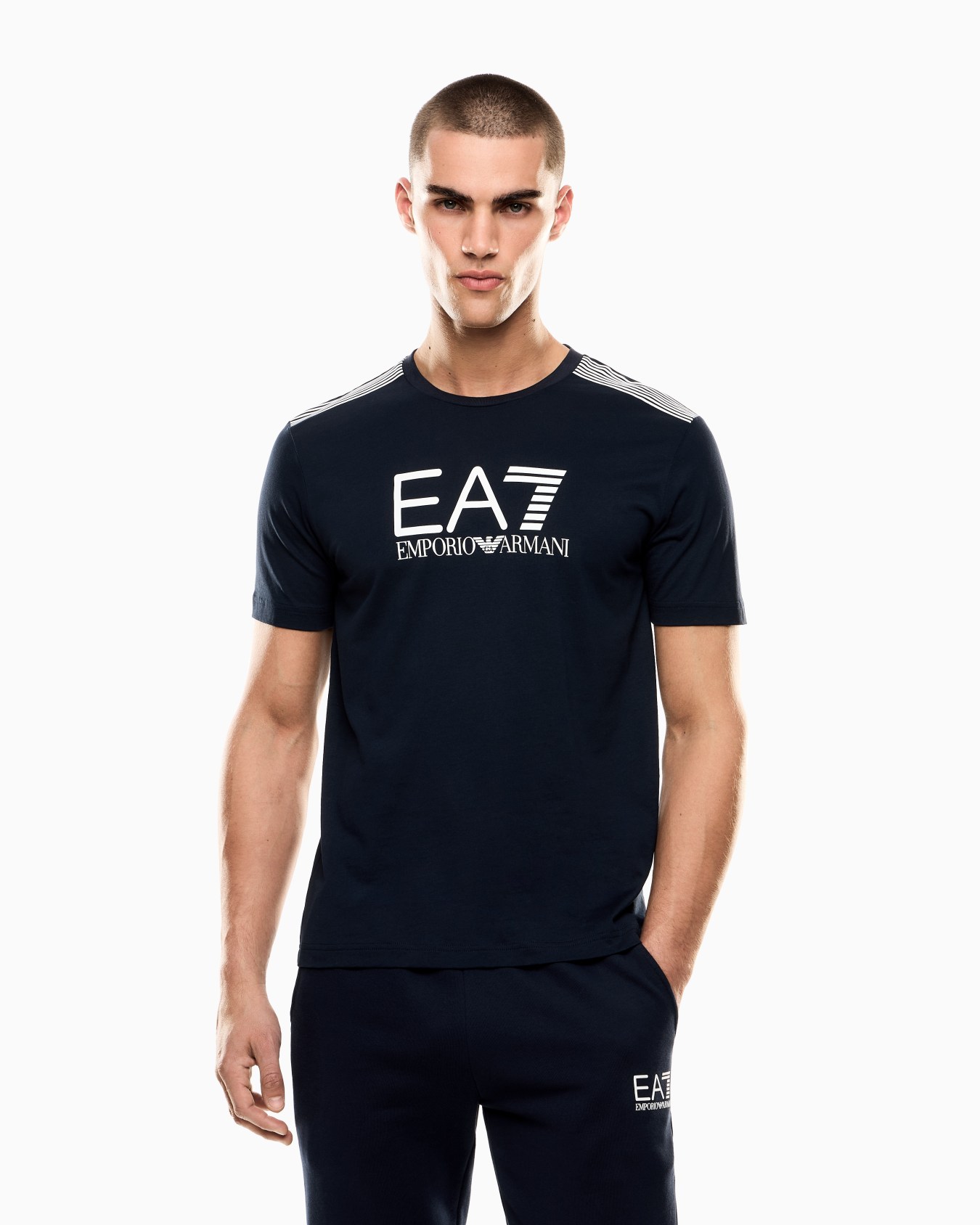 T-shirt girocollo 7 Lines in jersey di misto cotone ASV Slide 3