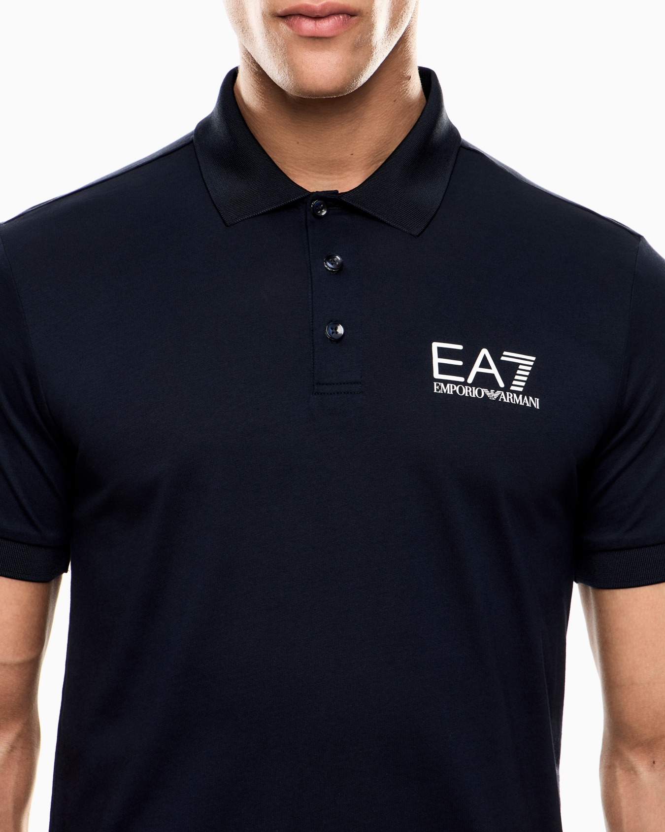 Polo de punto de mezcla de algodón 7 Lines  Diapositiva 4