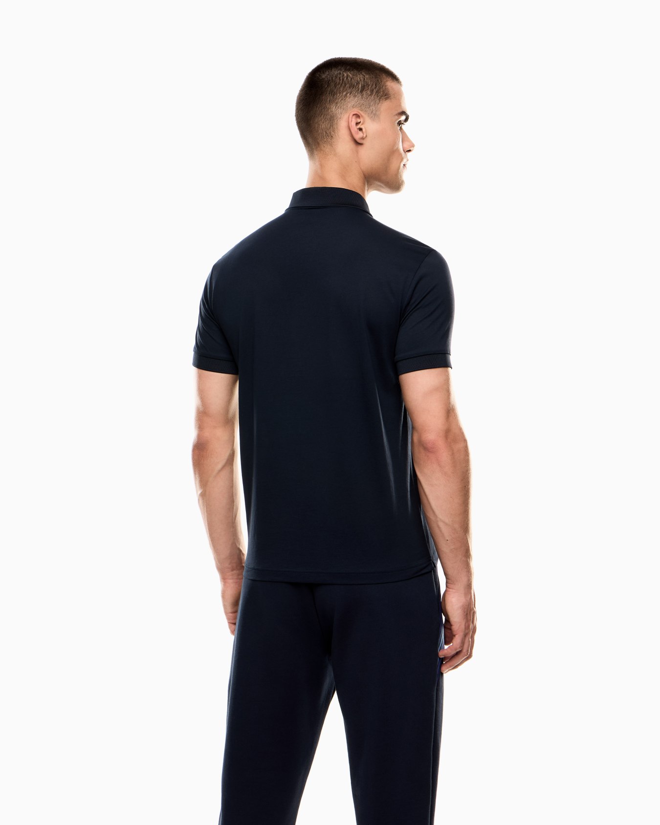 Polo de punto de mezcla de algodón 7 Lines  Diapositiva 2